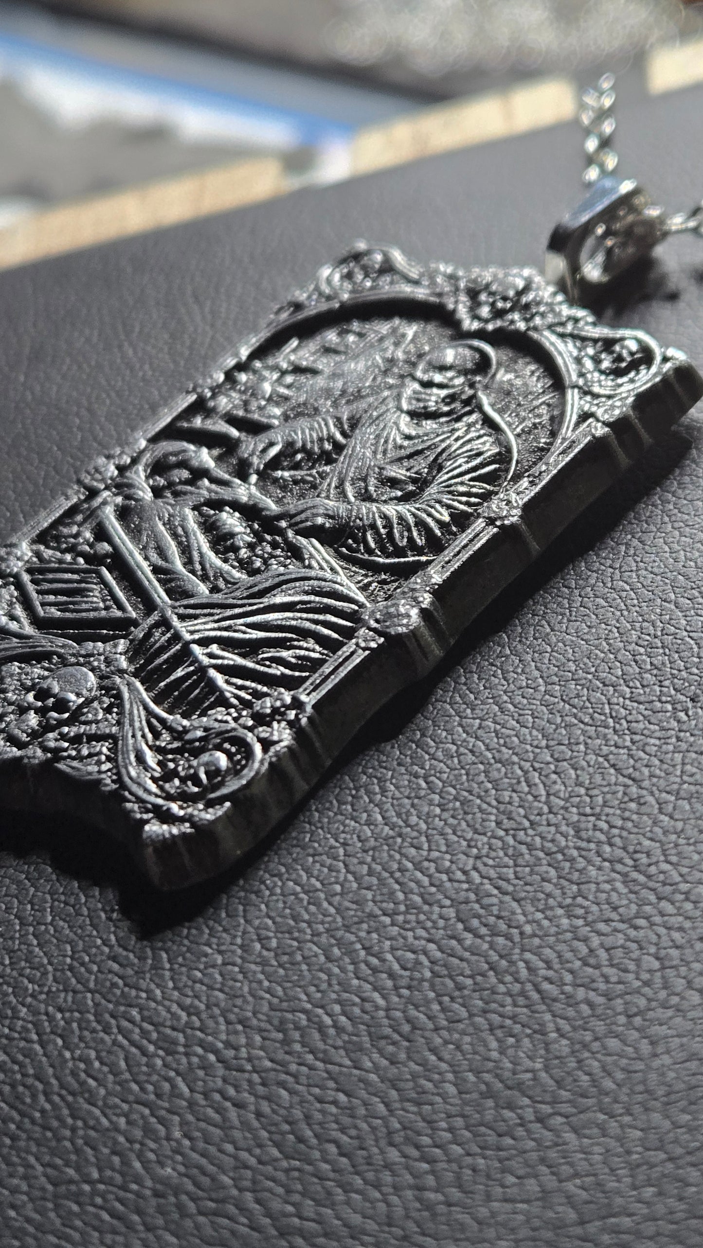 Custom Autopsy Scene Pendant with Vintage Gothic Frame