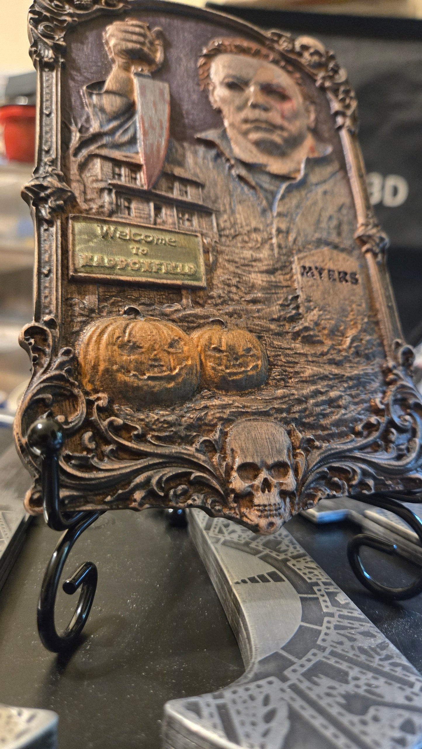 Halloween Michael Myers 2.5D Bas Relief desk-shelf art