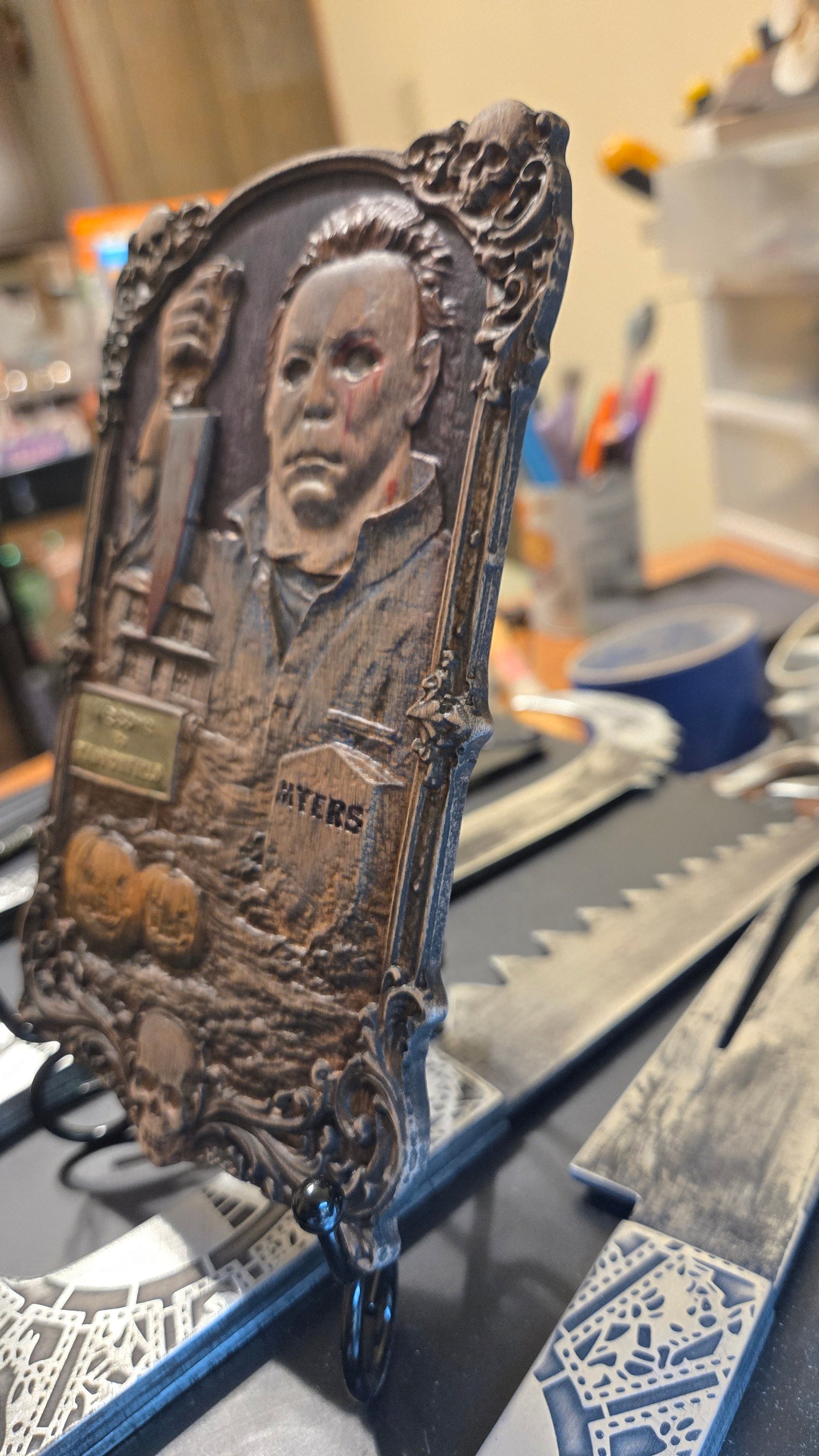Halloween Michael Myers 2.5D Bas Relief desk-shelf art