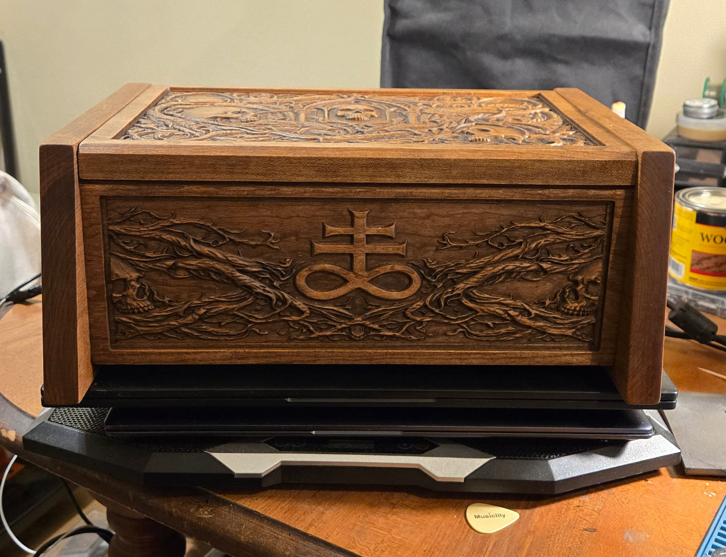 One of a Kind Haunted Relic Box – Carved Gothic Horror Artifact (Jewelry / Storage / Prop)