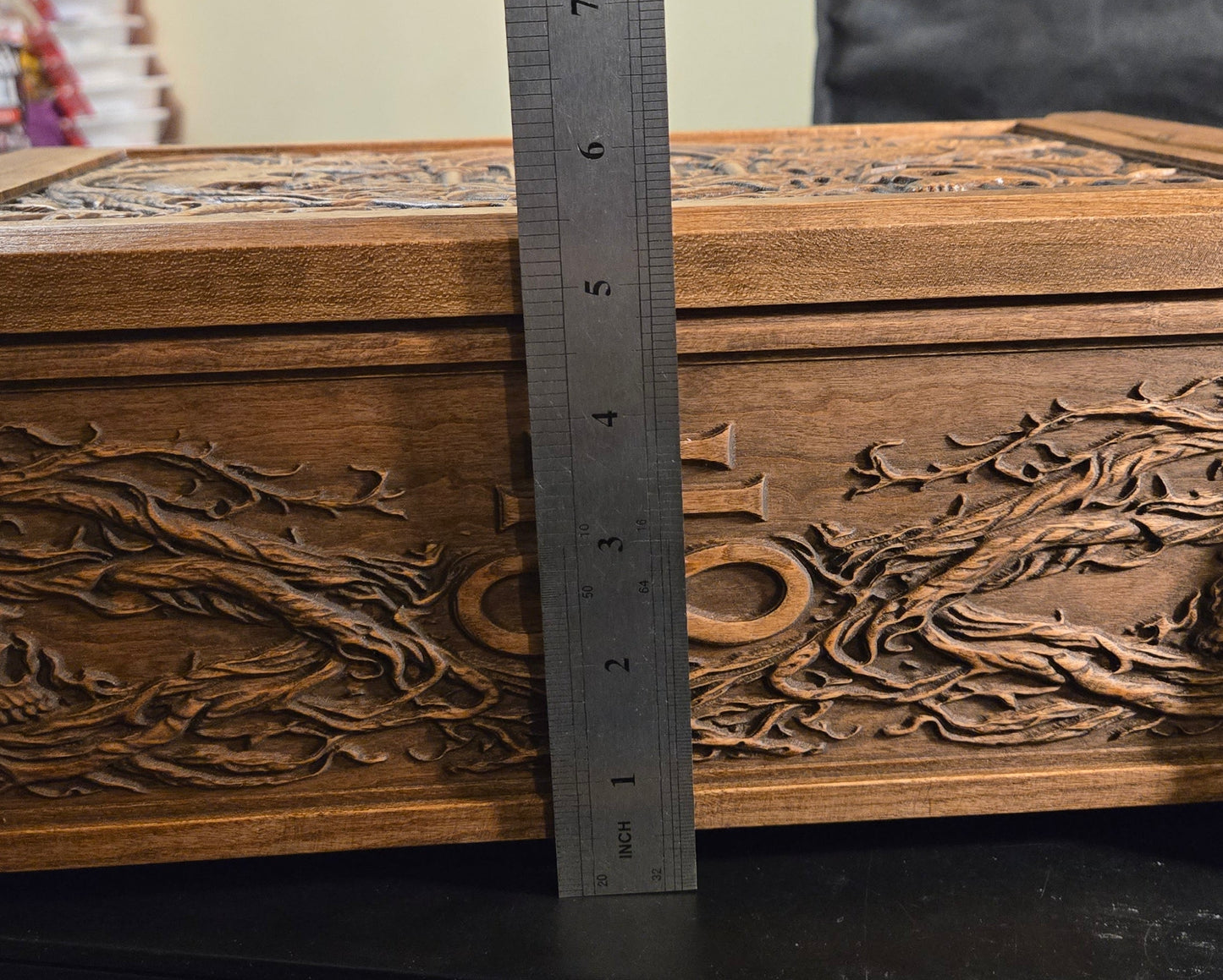 One of a Kind Haunted Relic Box – Carved Gothic Horror Artifact (Jewelry / Storage / Prop)