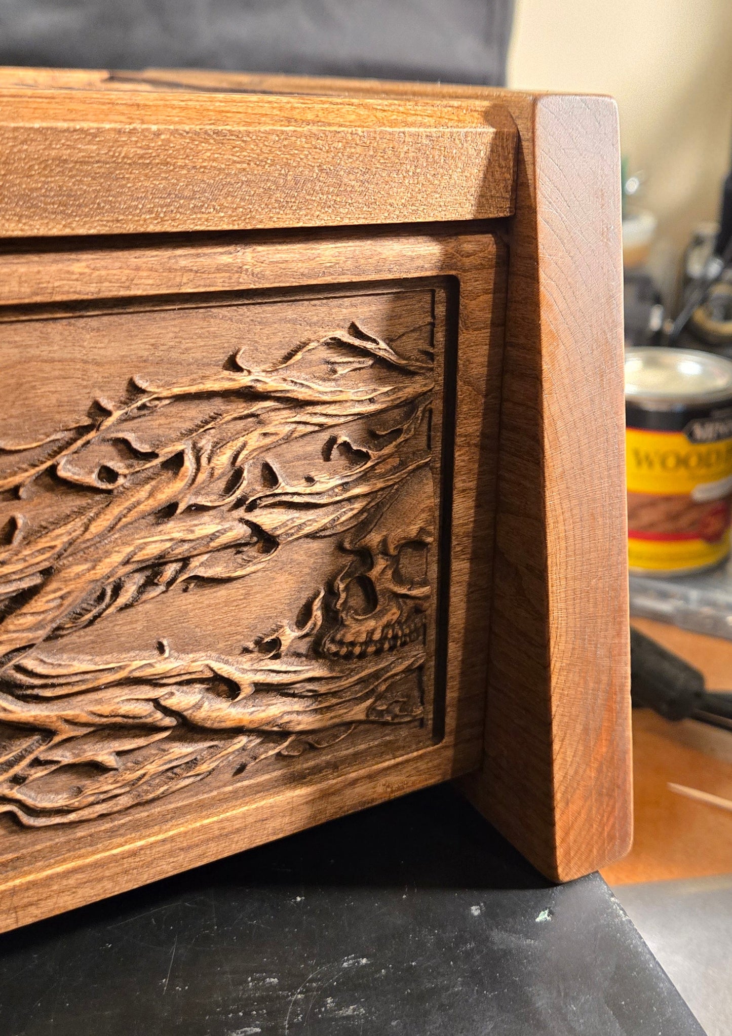 One of a Kind Haunted Relic Box – Carved Gothic Horror Artifact (Jewelry / Storage / Prop)