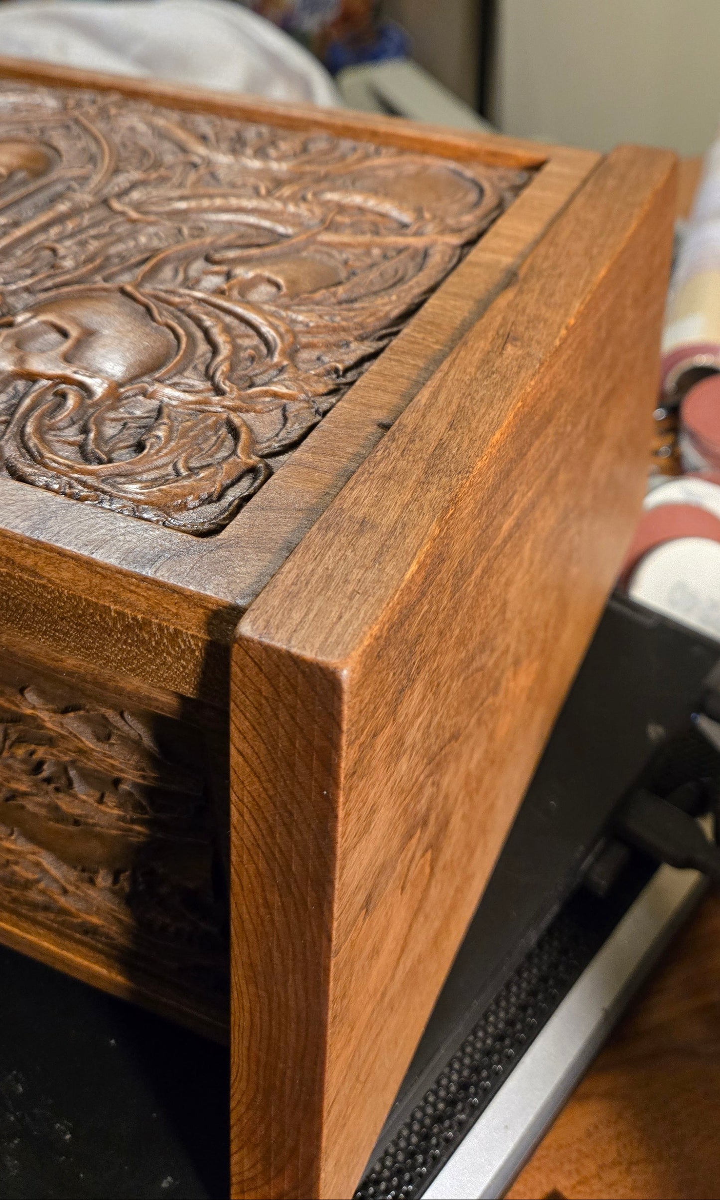 One of a Kind Haunted Relic Box – Carved Gothic Horror Artifact (Jewelry / Storage / Prop)