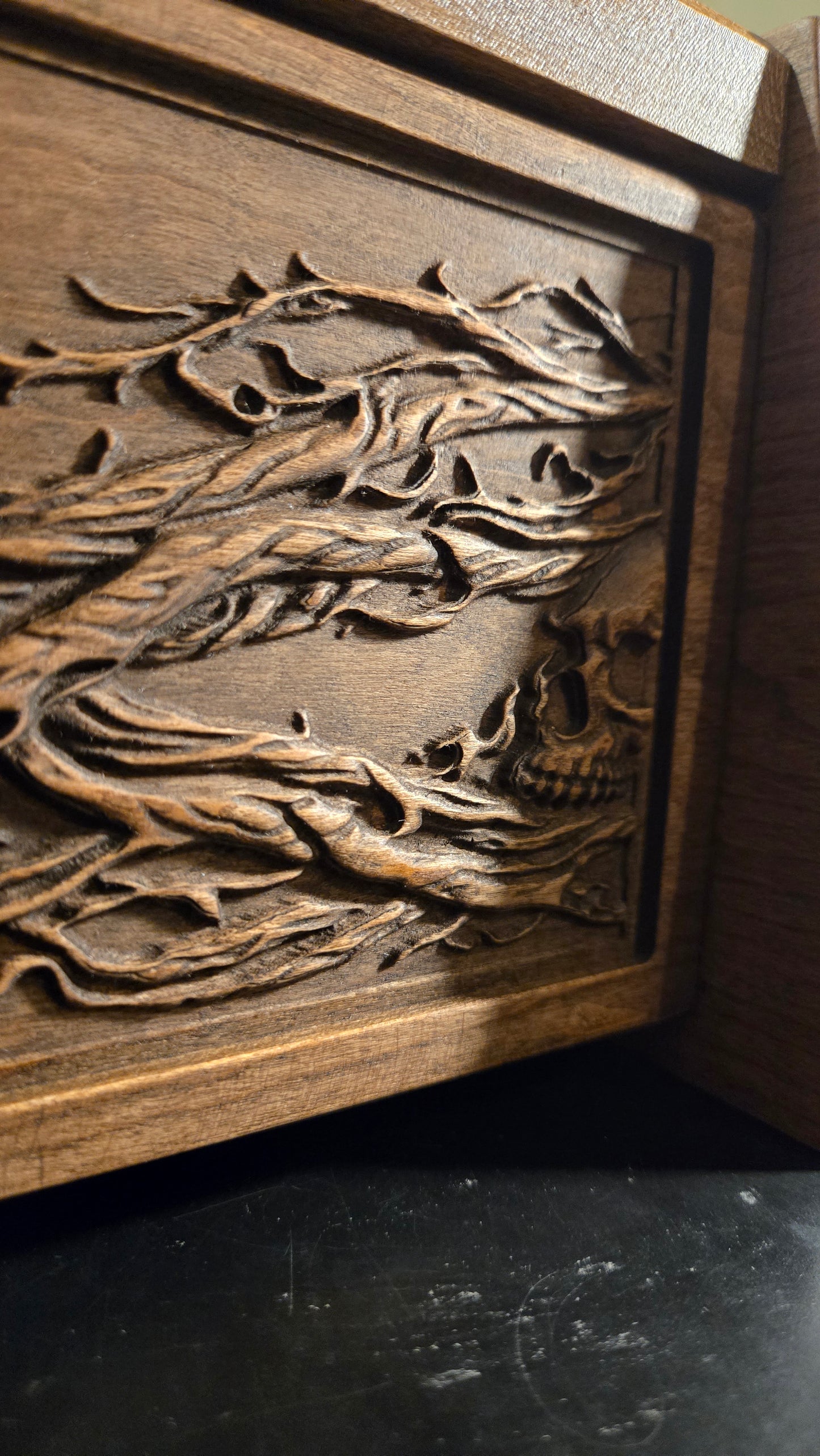 One of a Kind Haunted Relic Box – Carved Gothic Horror Artifact (Jewelry / Storage / Prop)