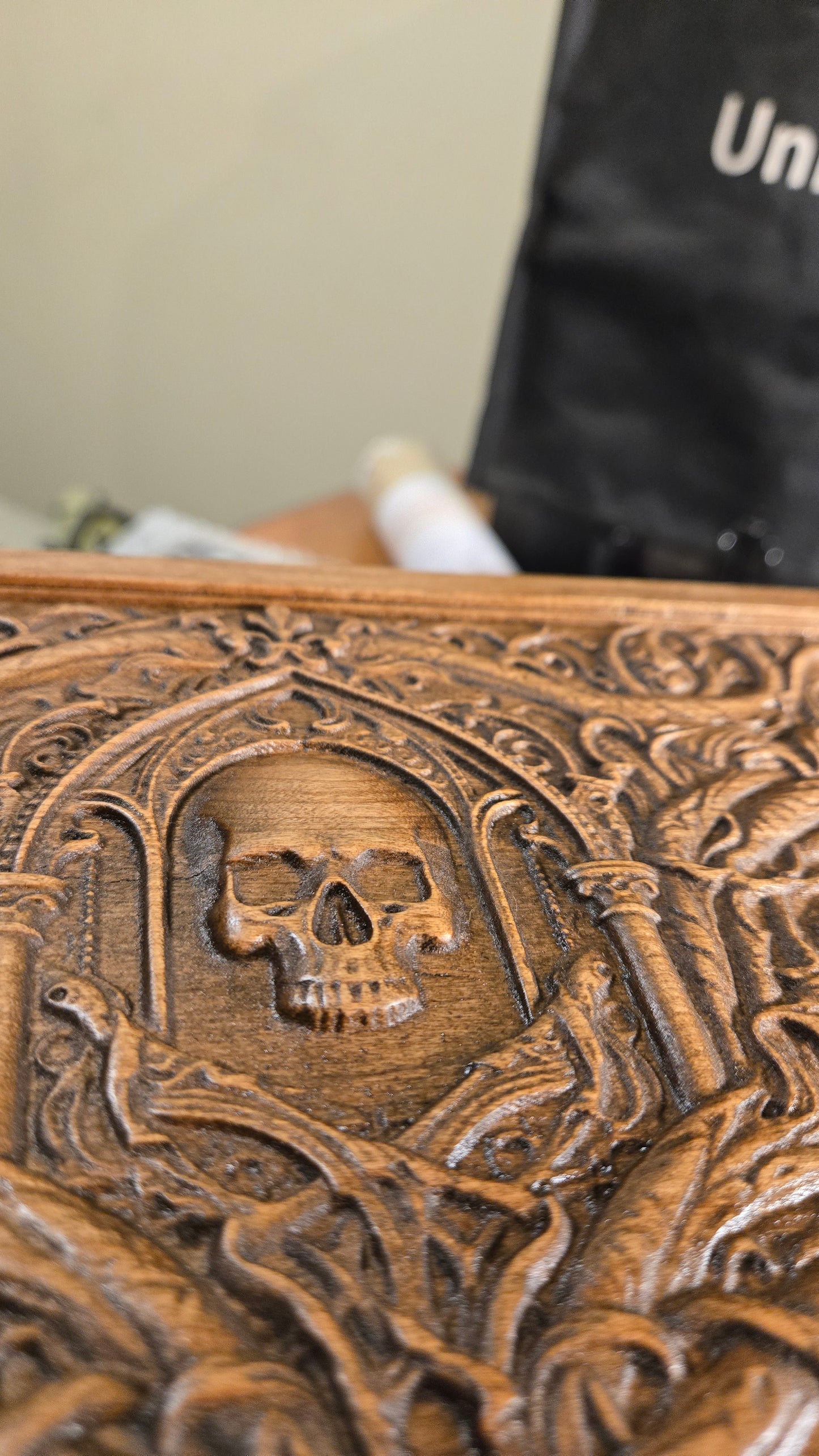 One of a Kind Haunted Relic Box – Carved Gothic Horror Artifact (Jewelry / Storage / Prop)