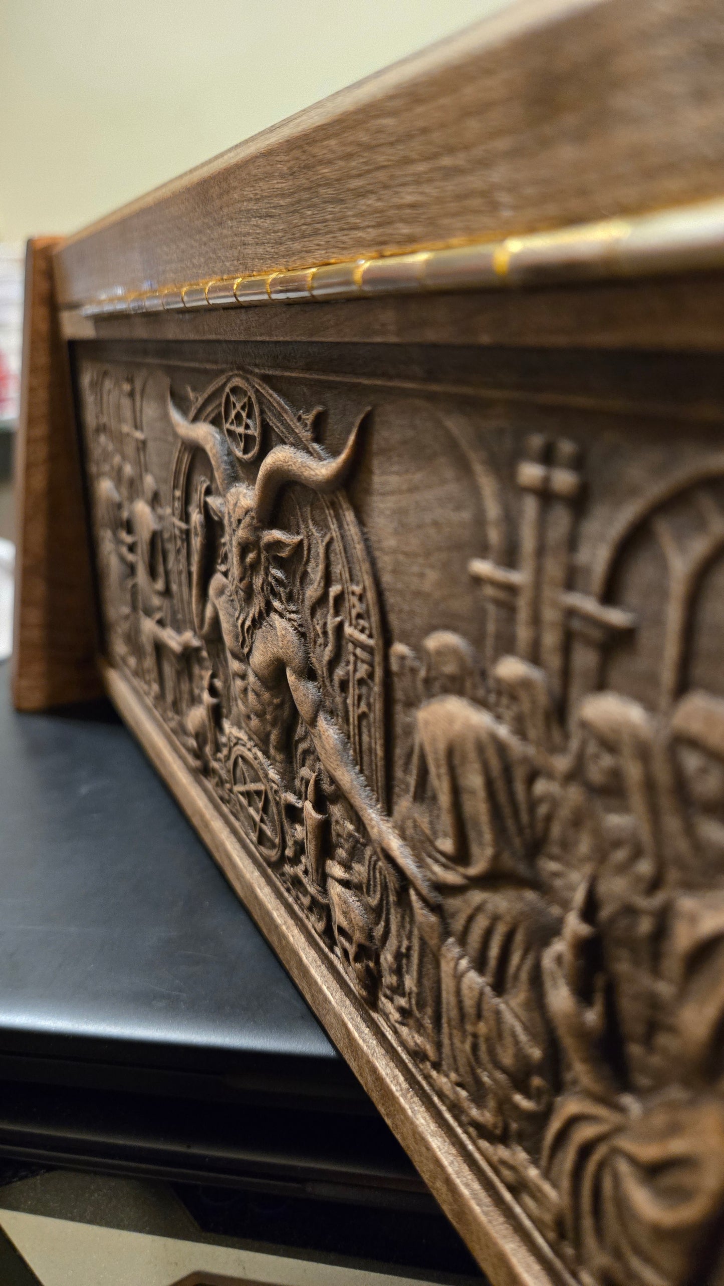 One of a Kind Haunted Relic Box – Carved Gothic Horror Artifact (Jewelry / Storage / Prop)