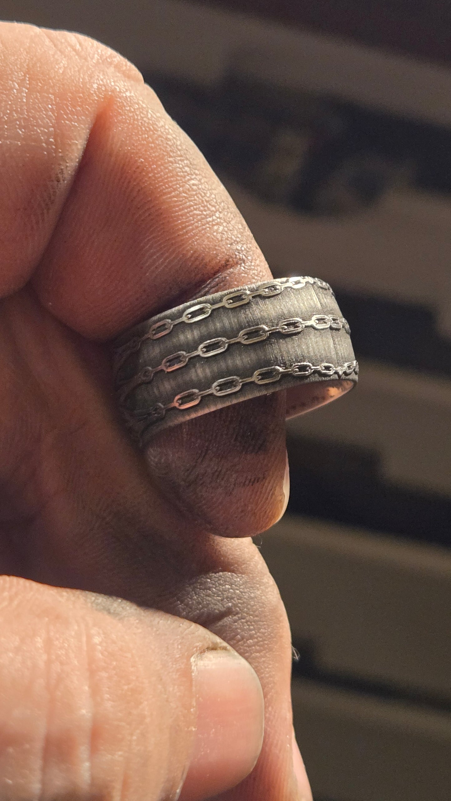 Hellraiser-Inspired Stretched Face Ring – 12mm Stainless Steel