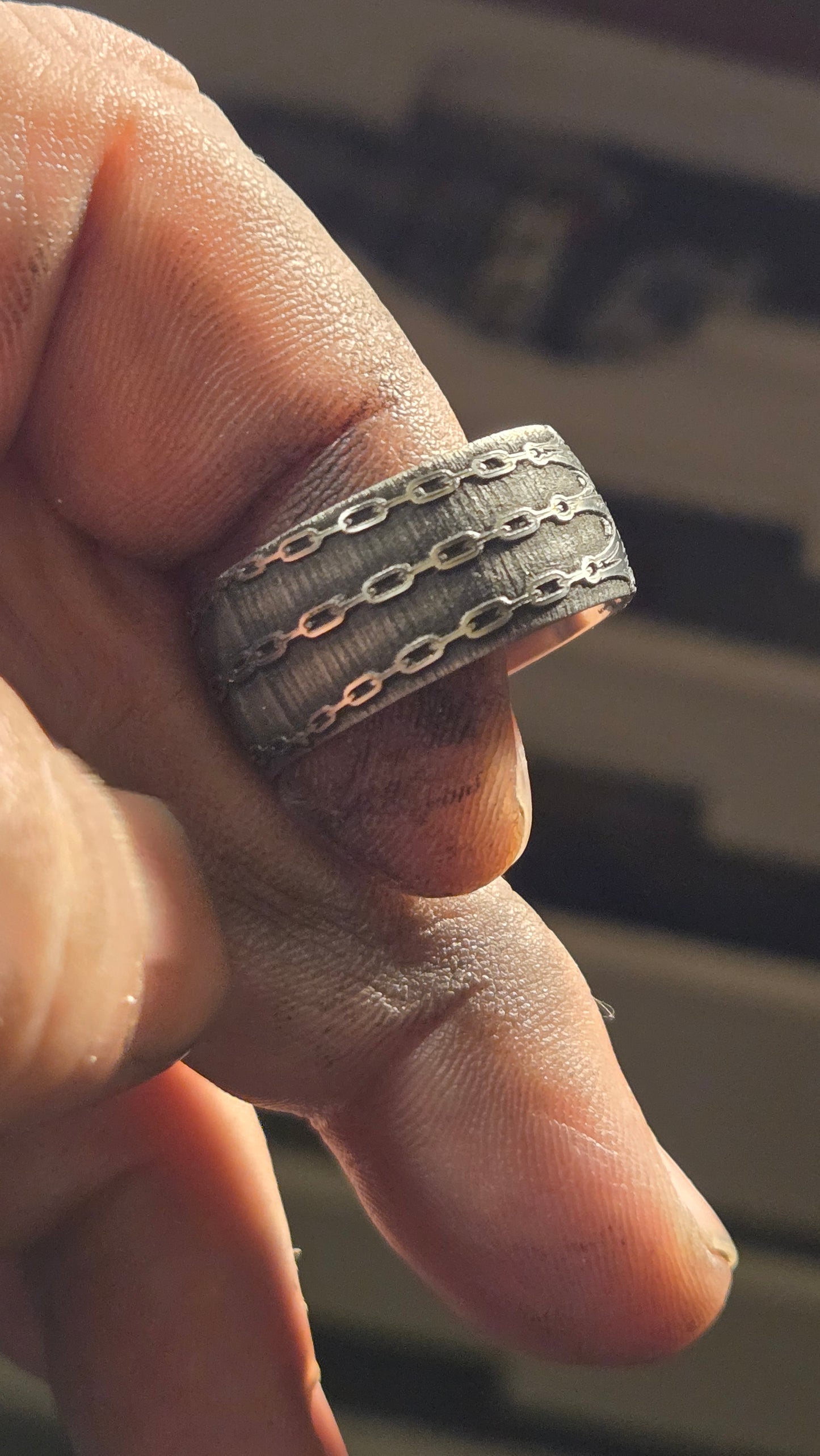 Hellraiser-Inspired Stretched Face Ring – 12mm Stainless Steel