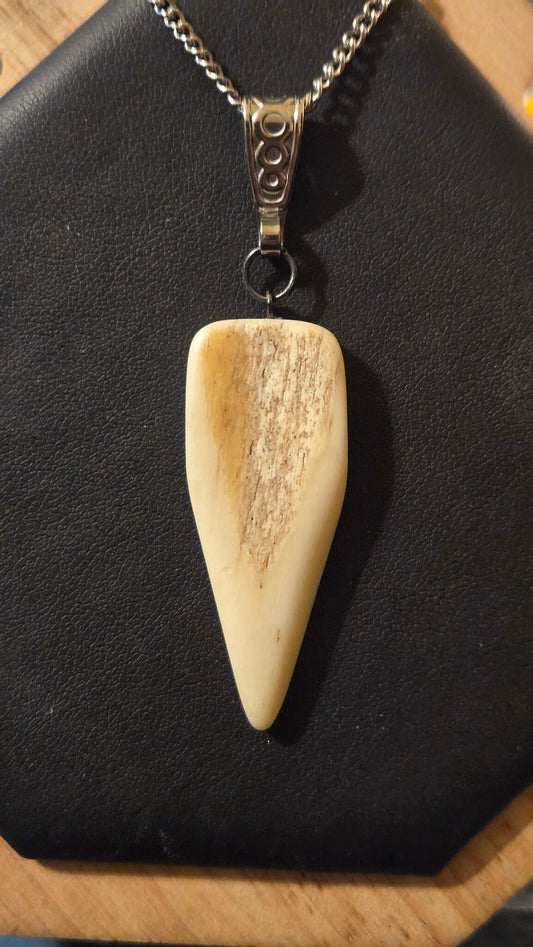 “The Fang” – Hand Carved Human Bone Pendant