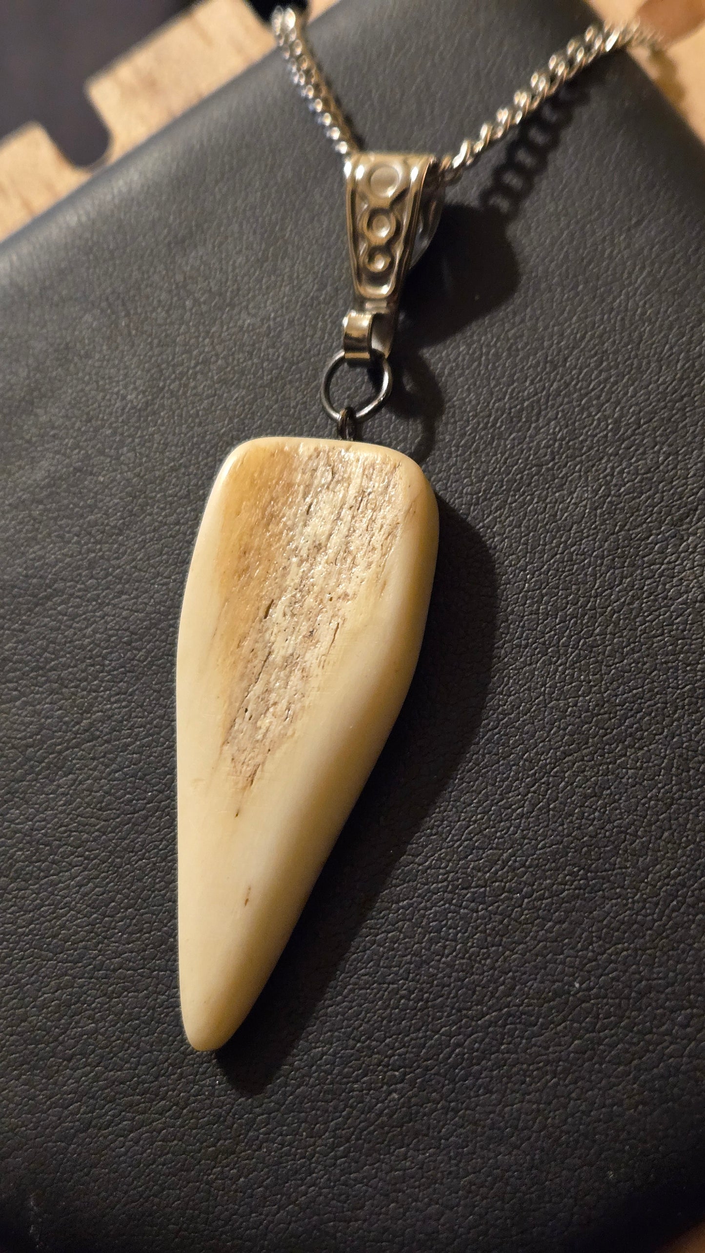 “The Fang” – Hand Carved Human Bone Pendant