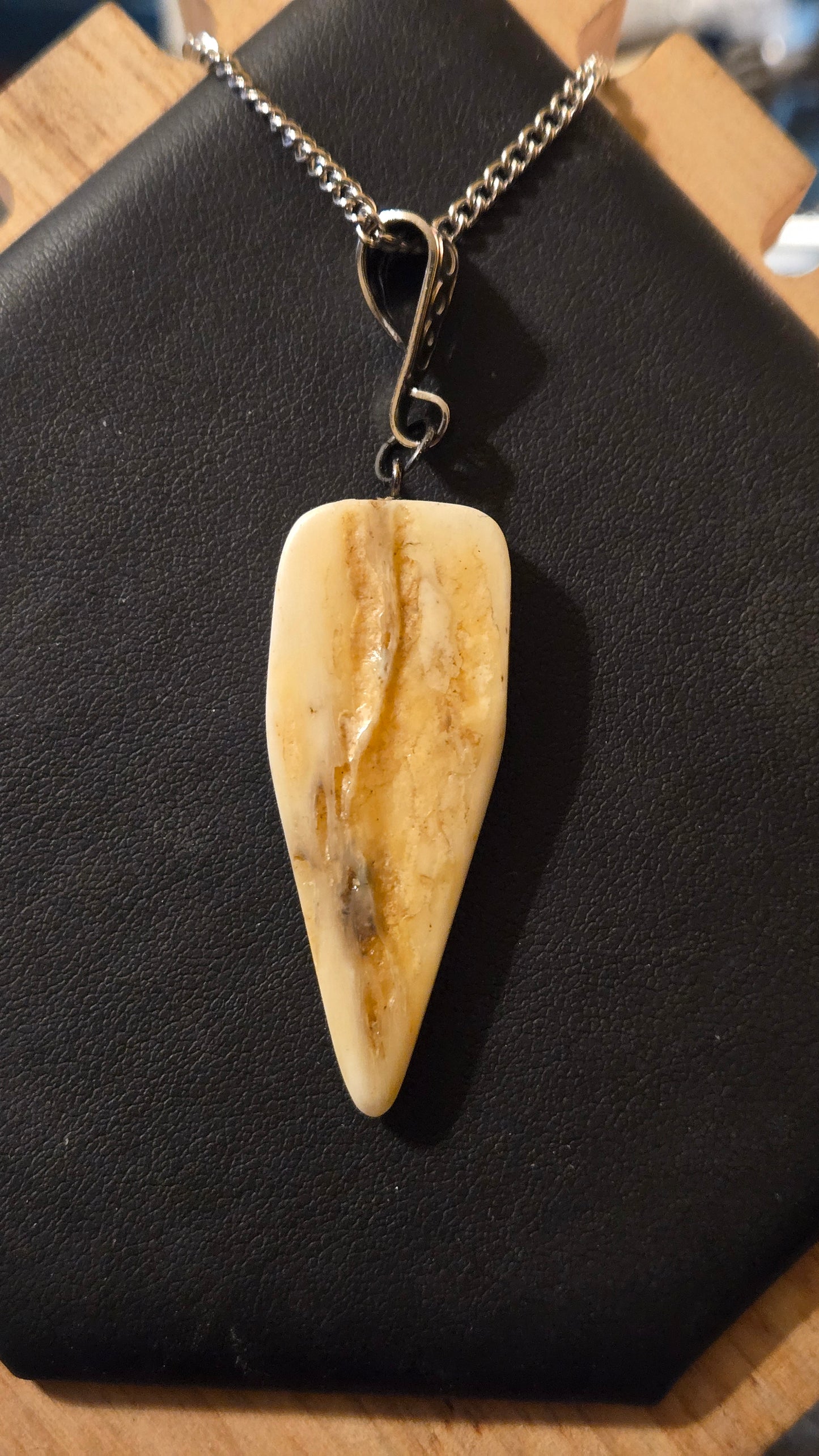 “The Fang” – Hand Carved Human Bone Pendant