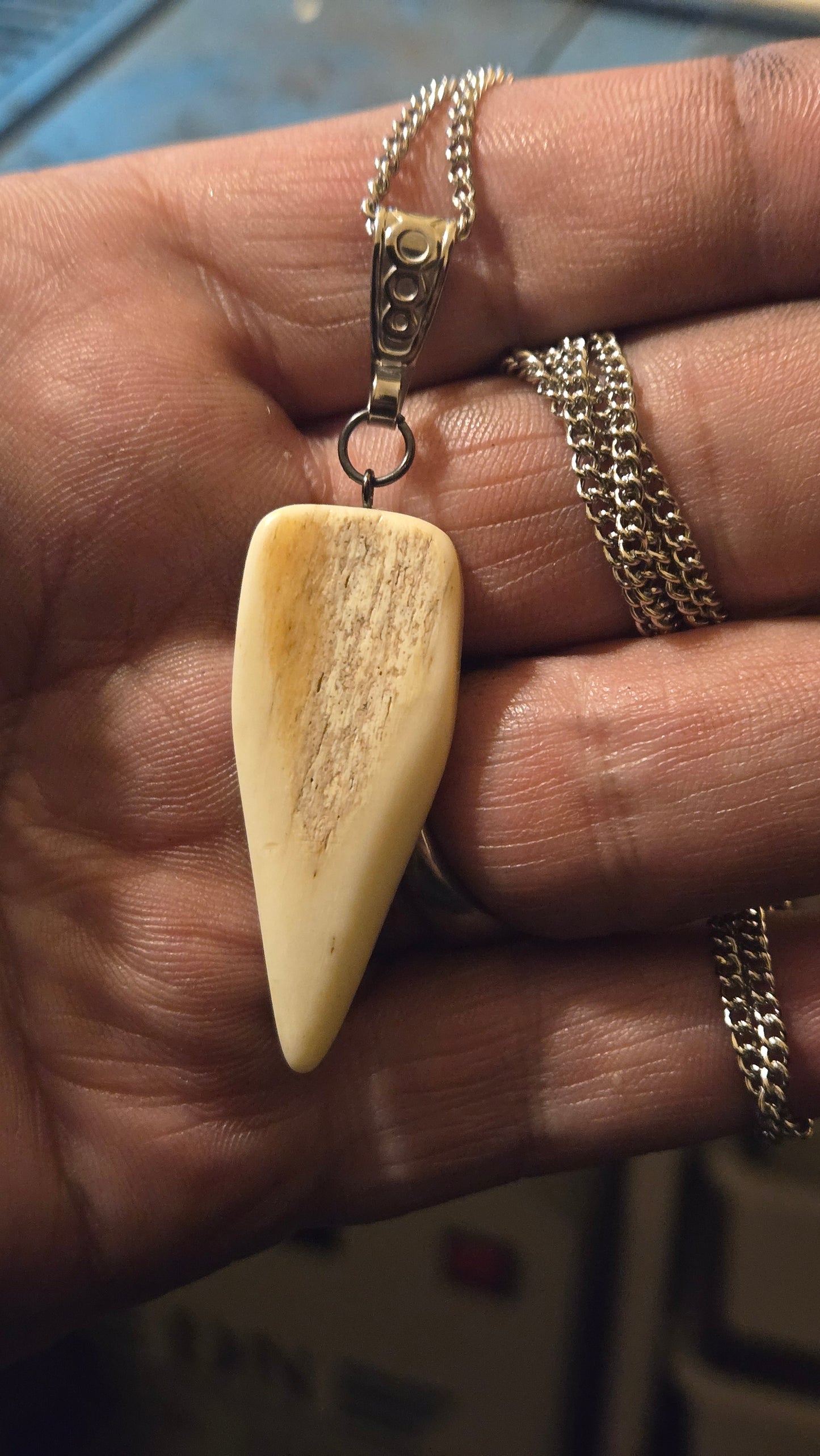 “The Fang” – Hand Carved Human Bone Pendant