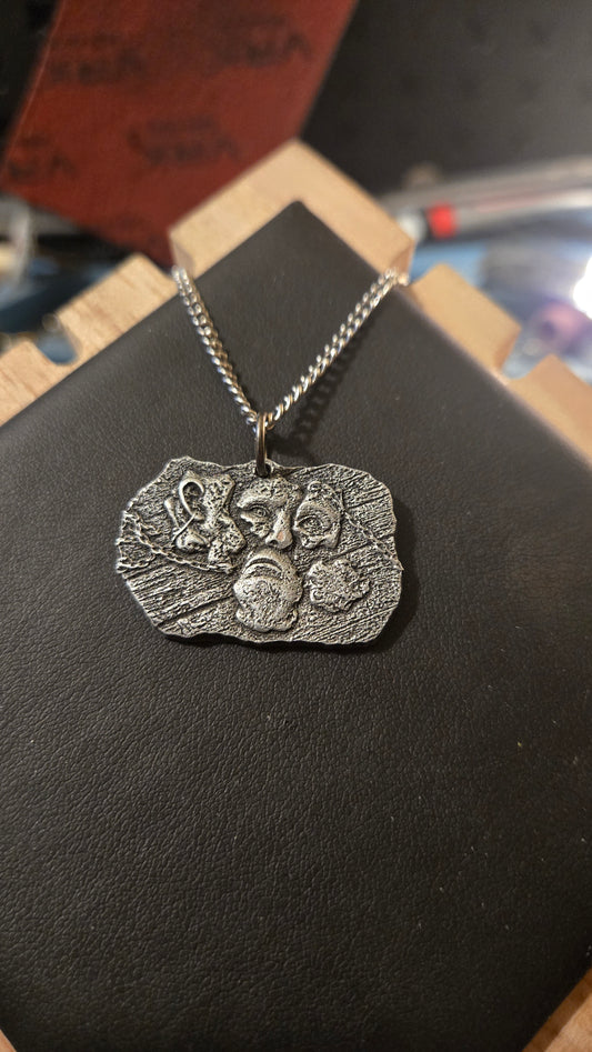 Custom Torn Face Hellraiser Inspired Pendant