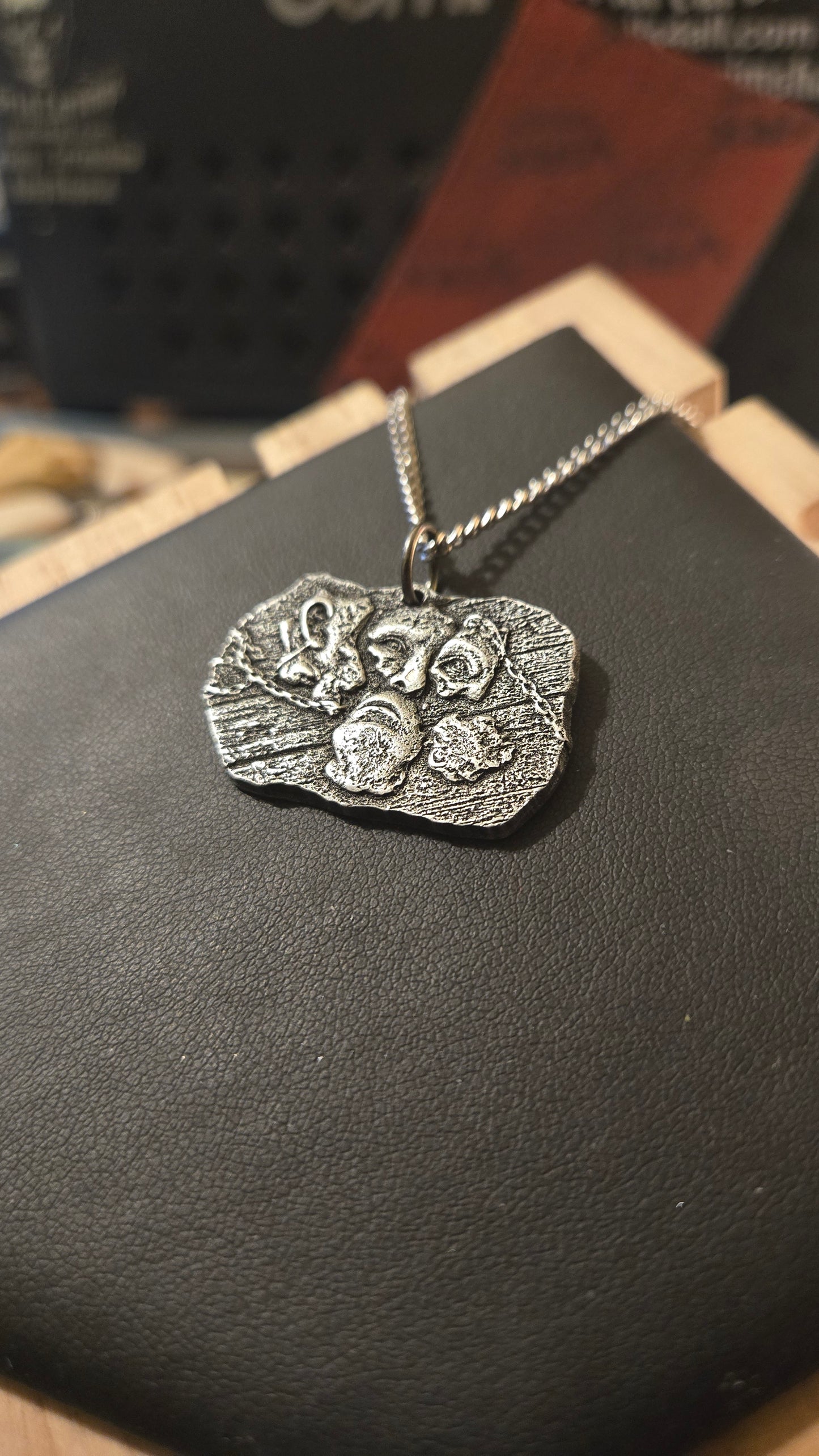 Custom Torn Face Hellraiser Inspired Pendant