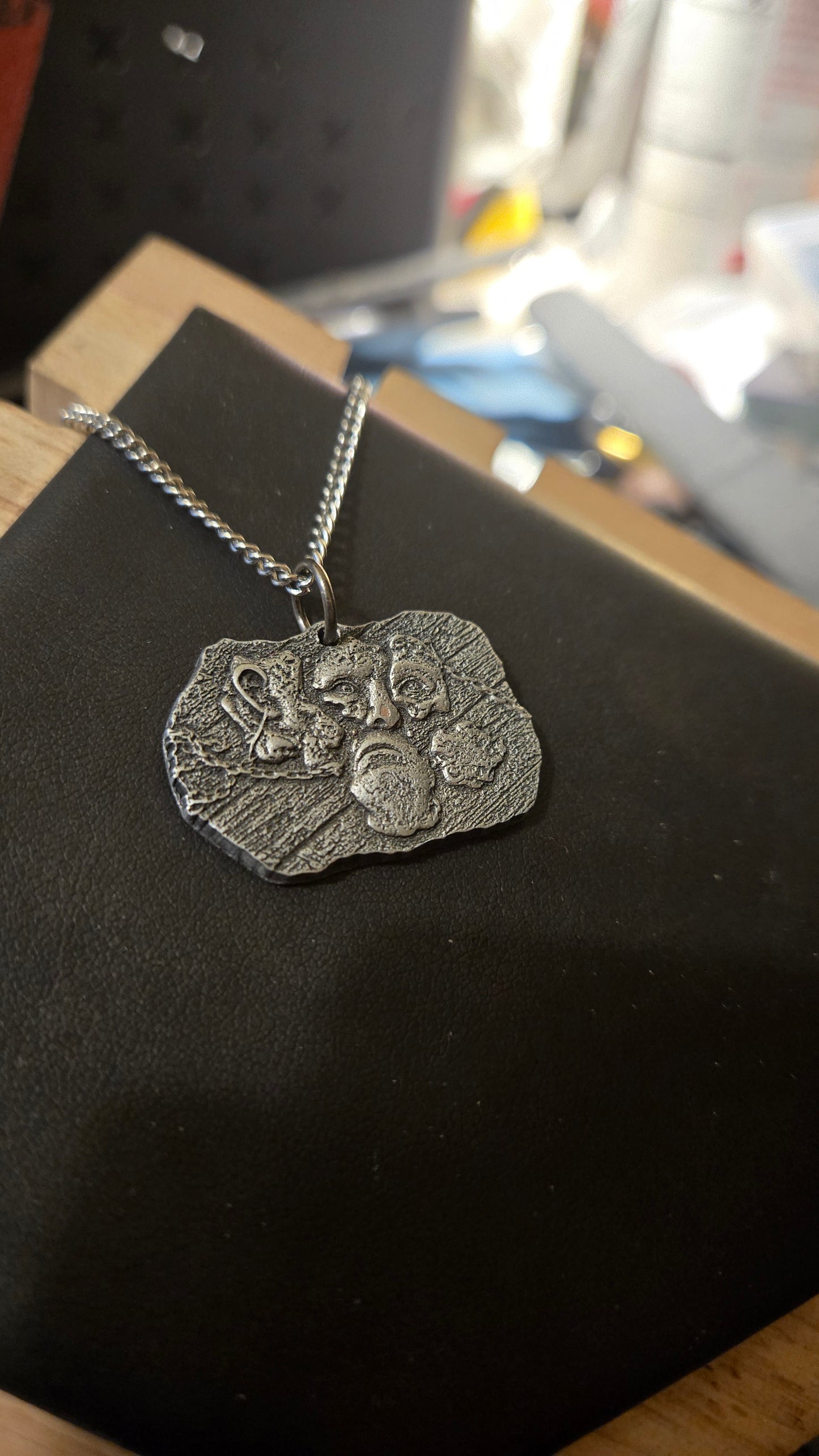 Custom Torn Face Hellraiser Inspired Pendant