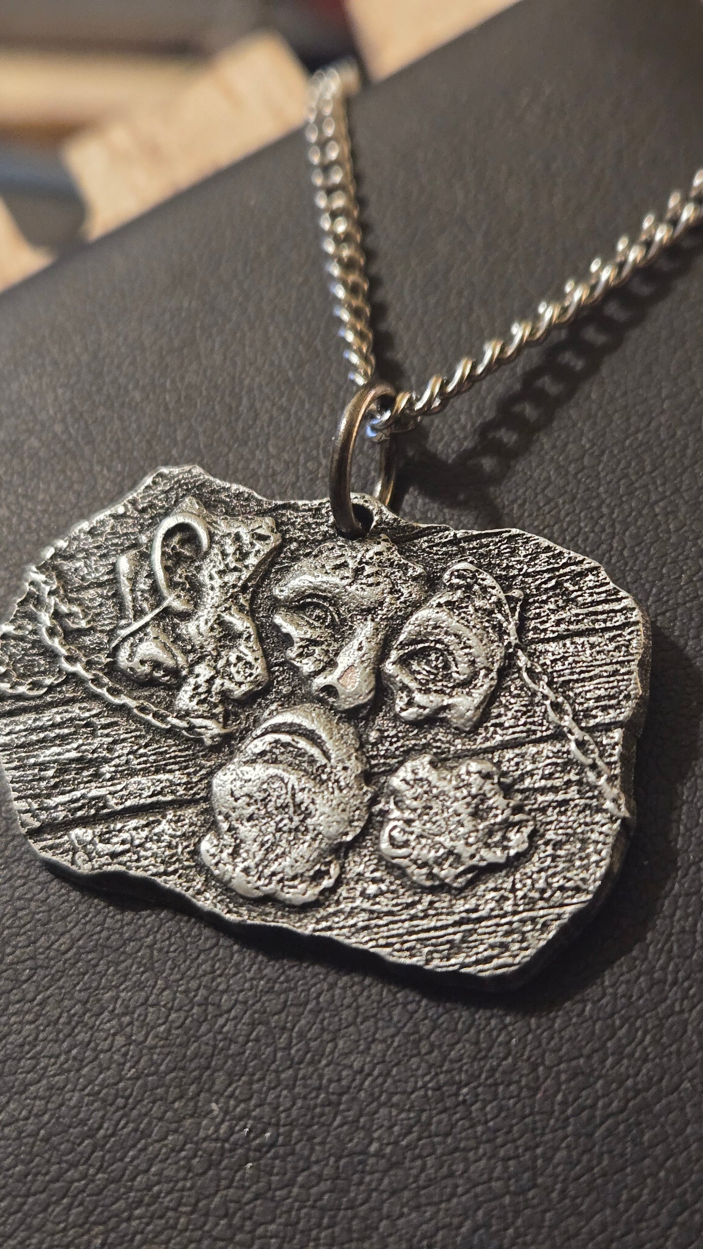 Custom Torn Face Hellraiser Inspired Pendant