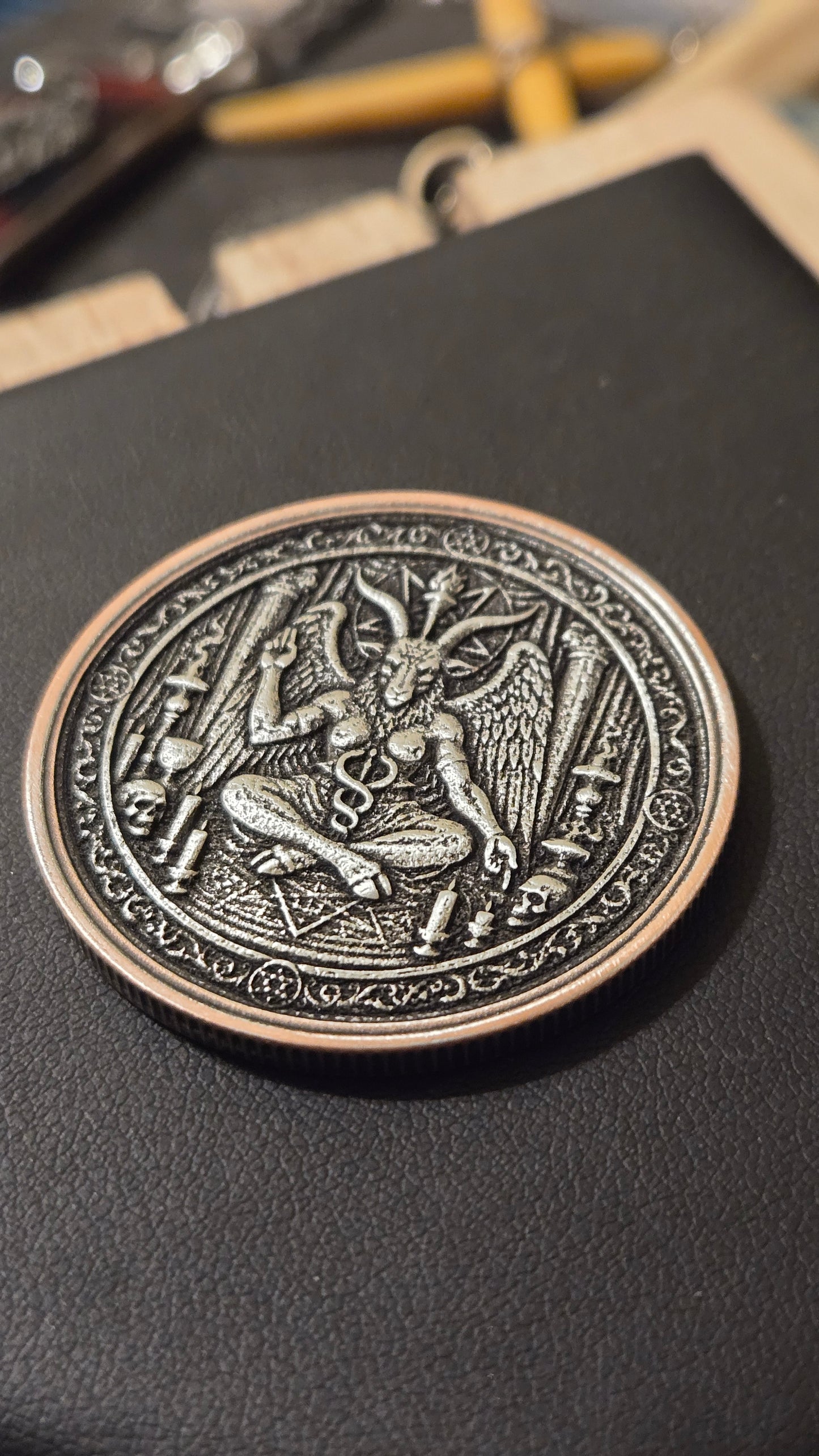 Custom Satanic Themed 40mm Coin