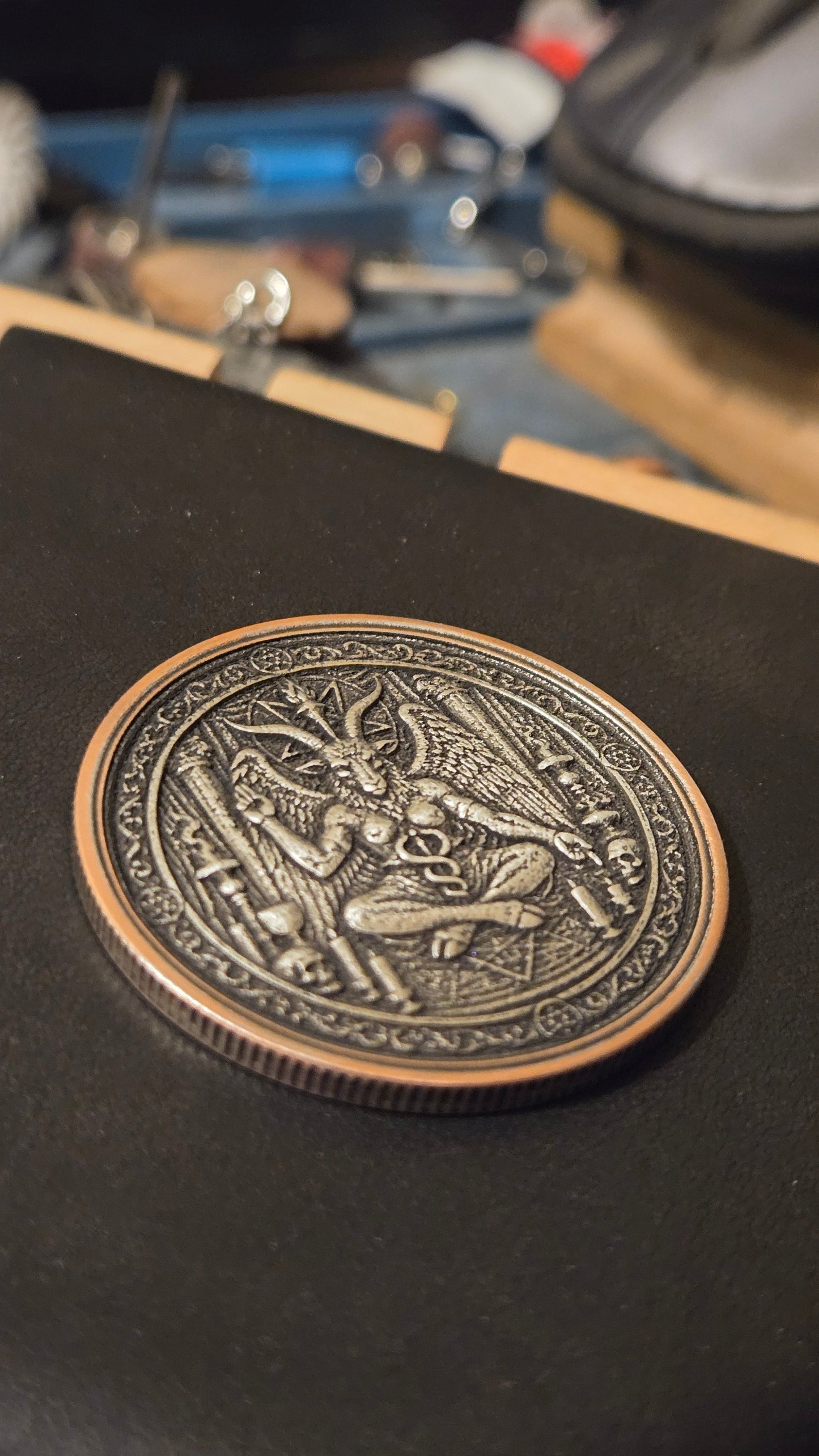 Custom Satanic Themed 40mm Coin