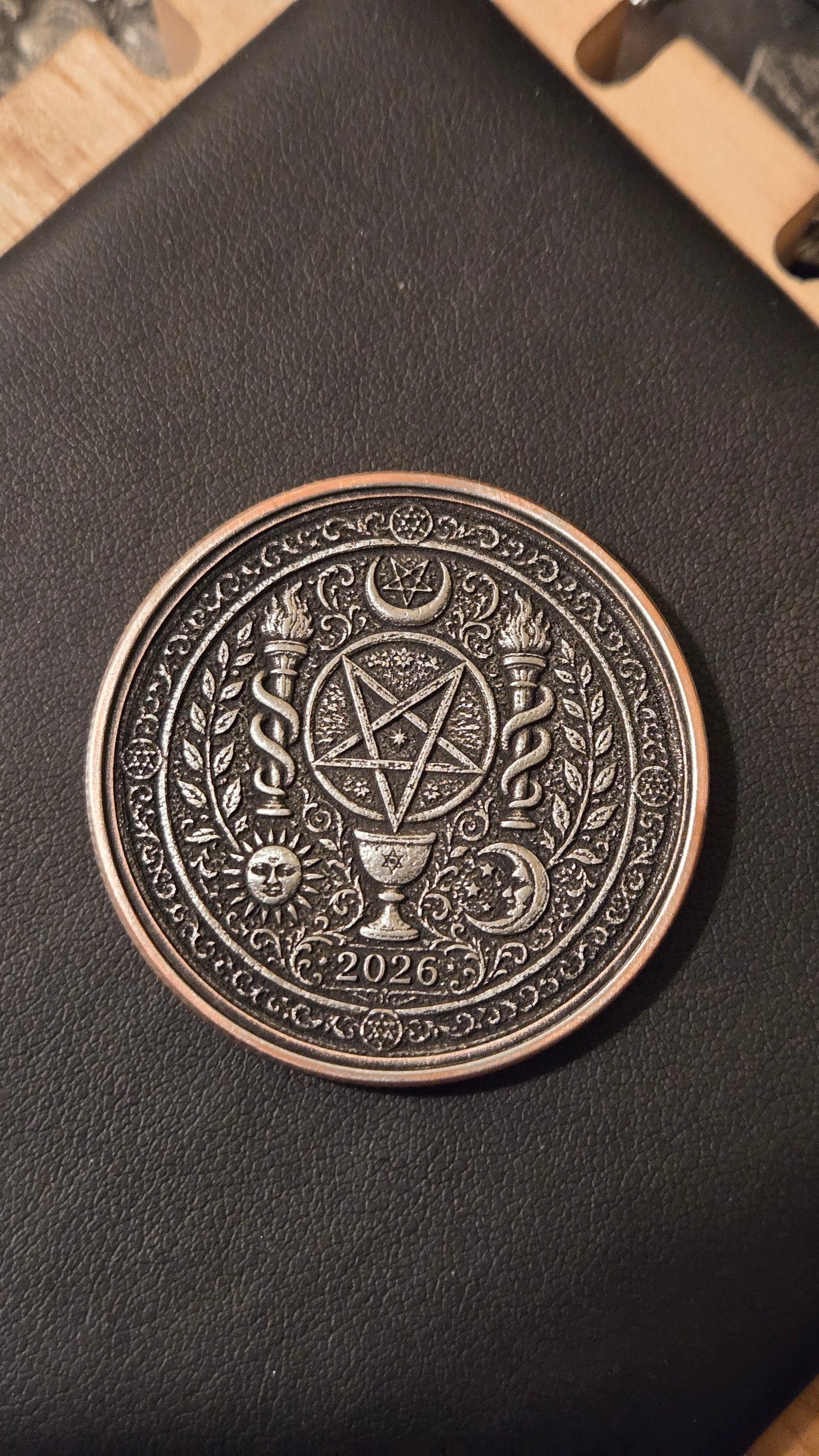 Custom Satanic Themed 40mm Coin