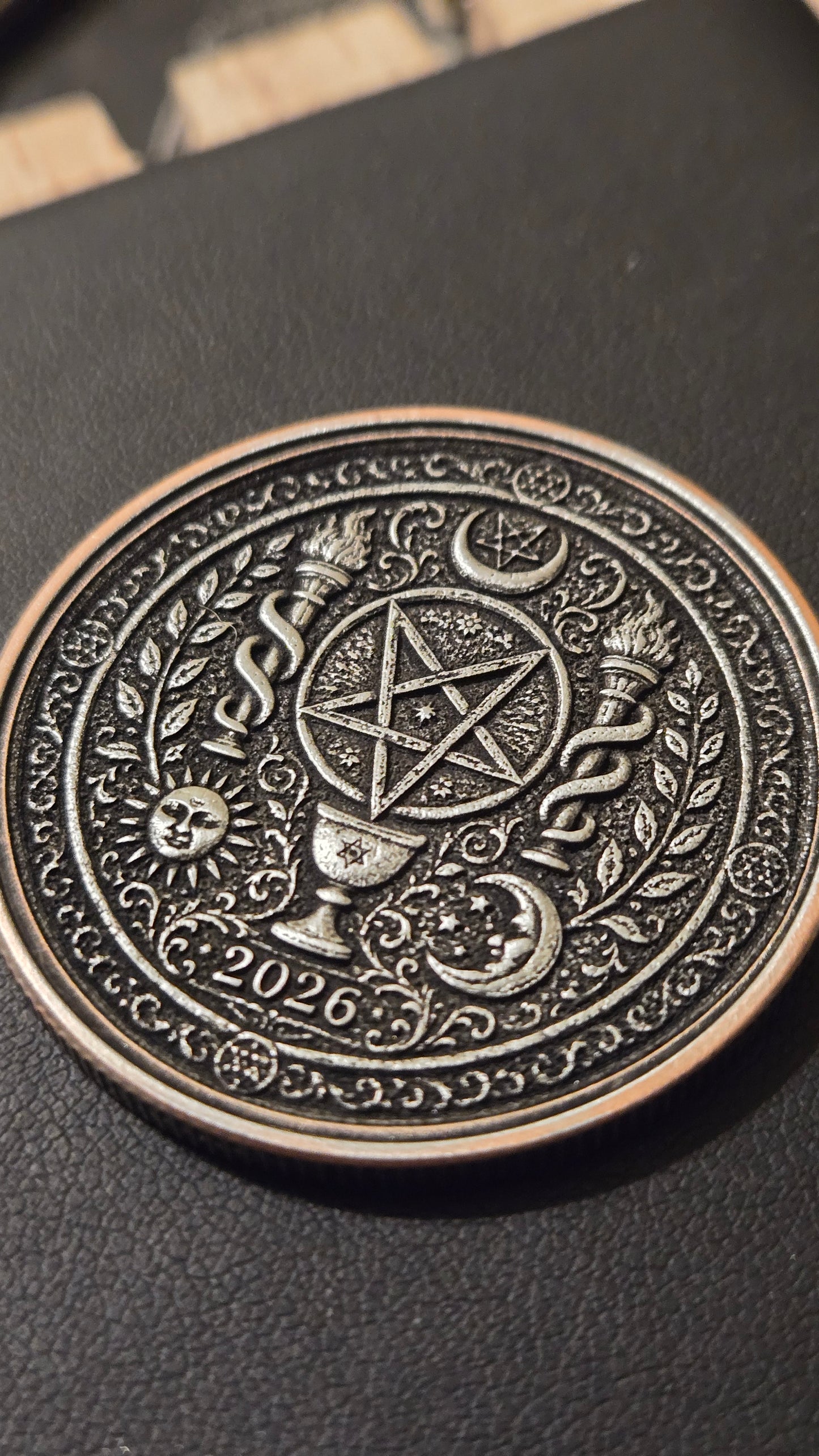 Custom Satanic Themed 40mm Coin