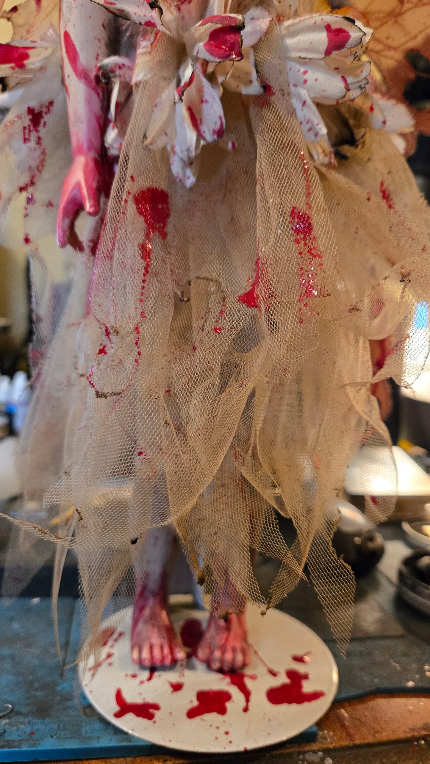 Custom Porcelain Horror Doll “Lost Fairy” Bloody Dark Fairy Art Doll