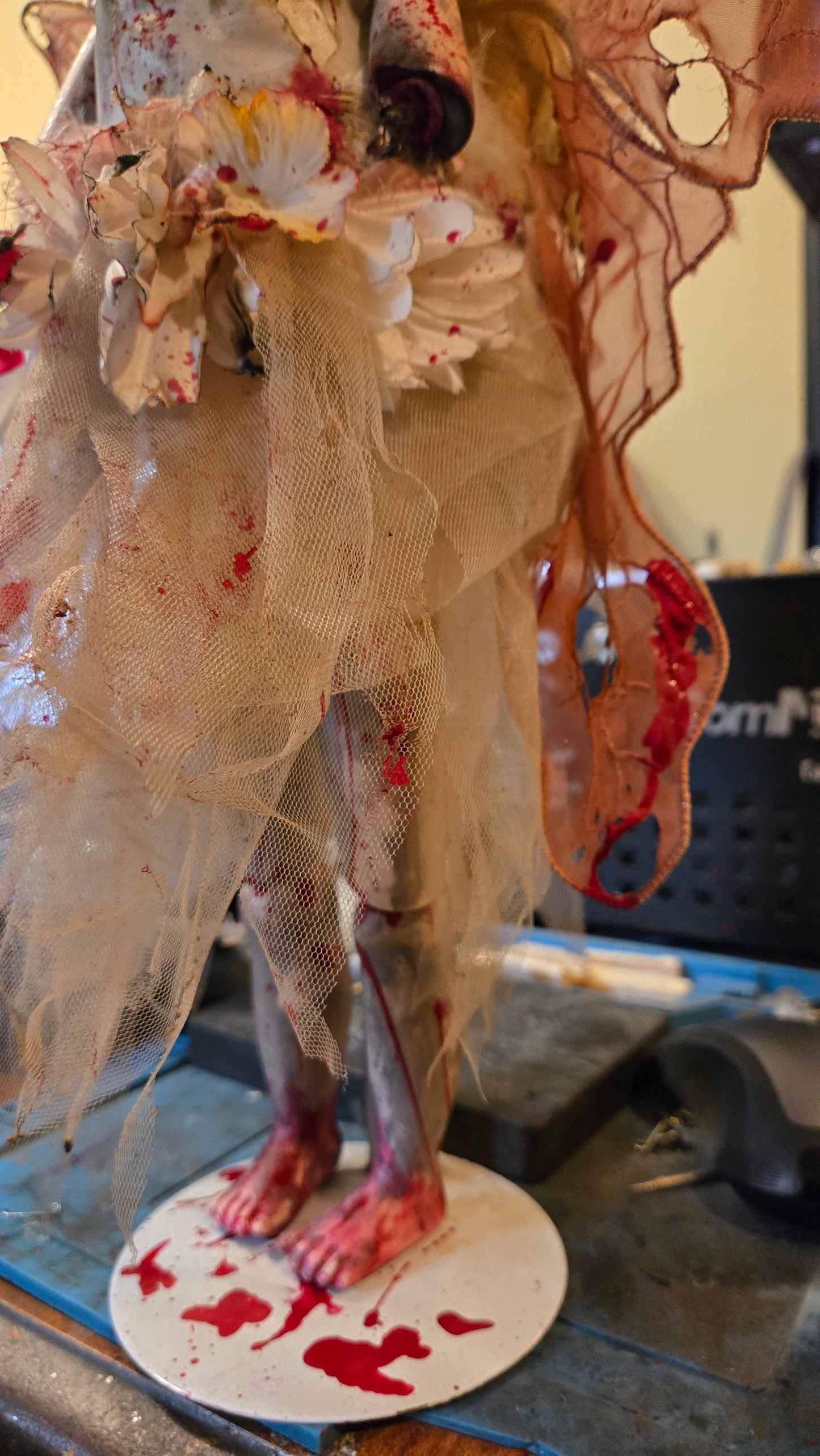 Custom Porcelain Horror Doll “Lost Fairy” Bloody Dark Fairy Art Doll