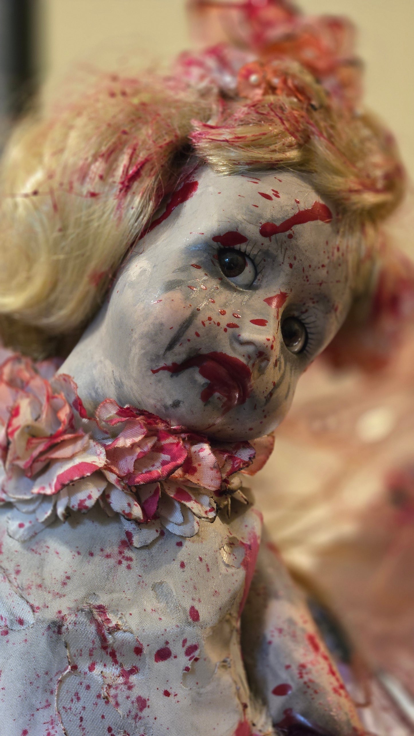 Custom Porcelain Horror Doll “Lost Fairy” Bloody Dark Fairy Art Doll