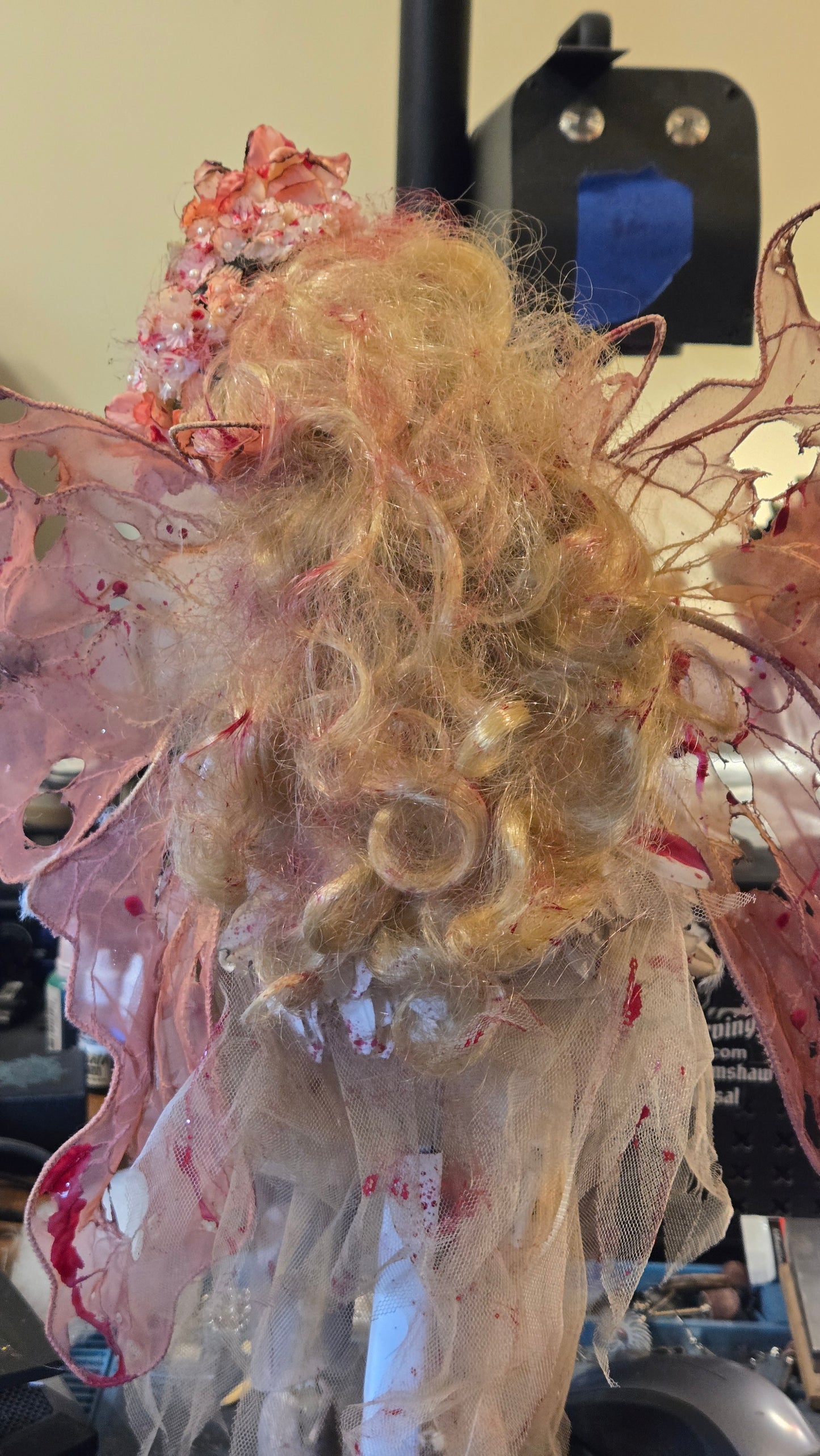 Custom Porcelain Horror Doll “Lost Fairy” Bloody Dark Fairy Art Doll
