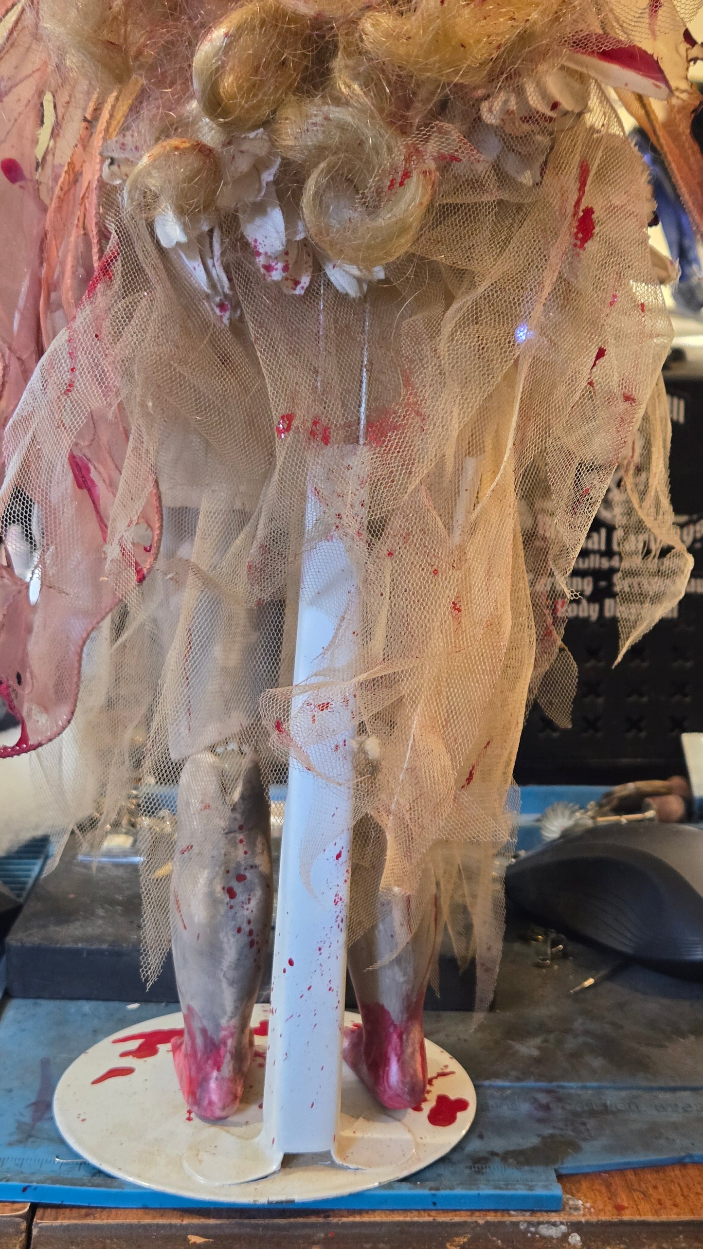Custom Porcelain Horror Doll “Lost Fairy” Bloody Dark Fairy Art Doll
