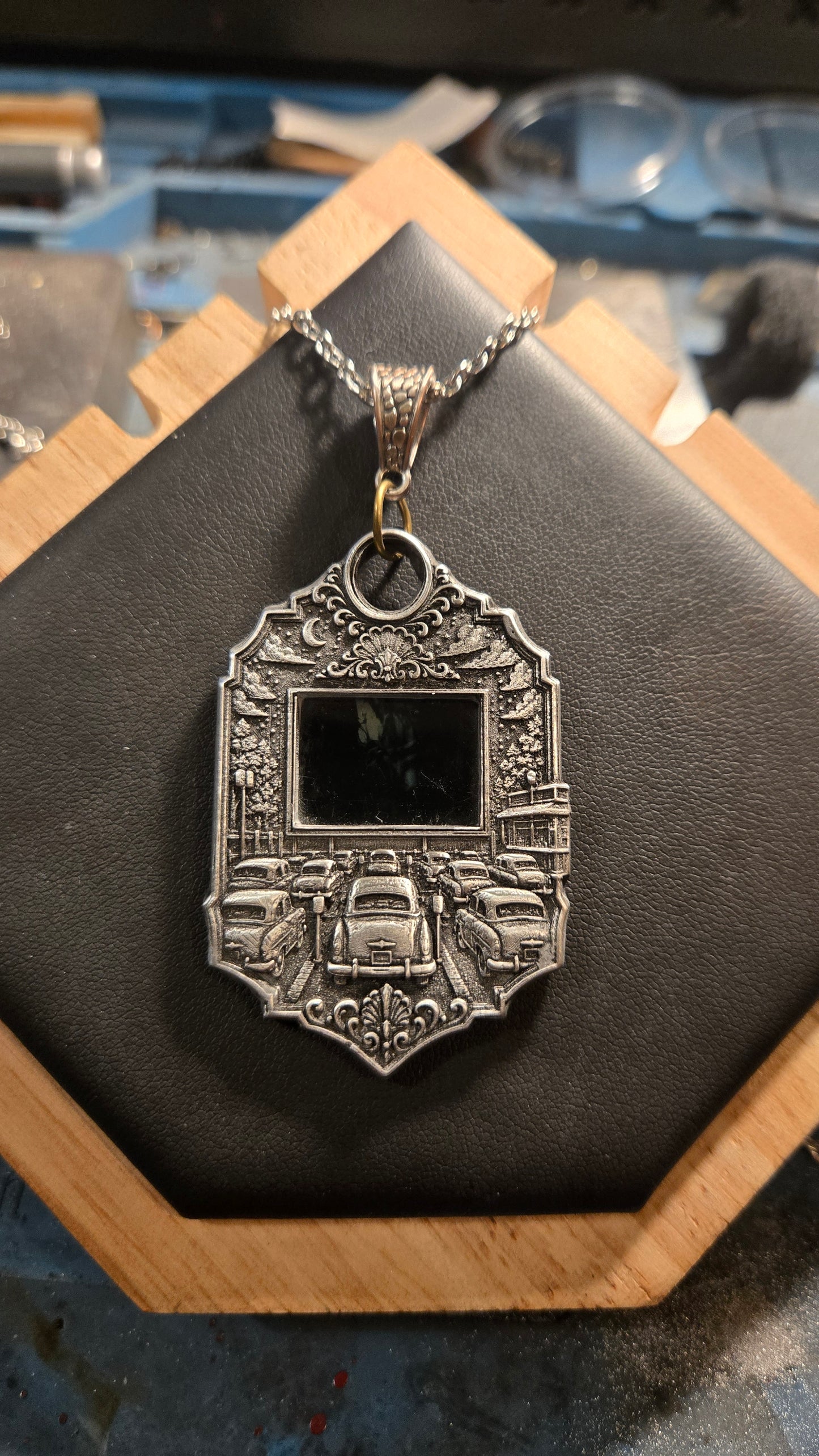 Custom Drive-In Theater Pendant – Real Halloween II 35mm Film Cell