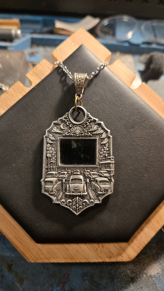 Custom Drive-In Theater Pendant – Real Halloween II 35mm Film Cell