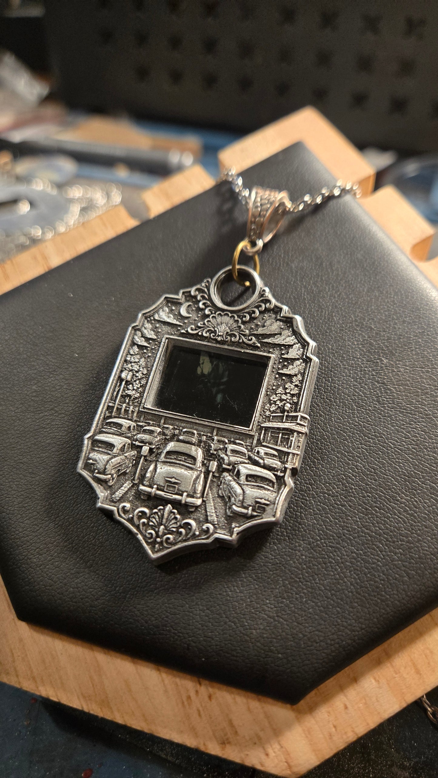 Custom Drive-In Theater Pendant – Real Halloween II 35mm Film Cell