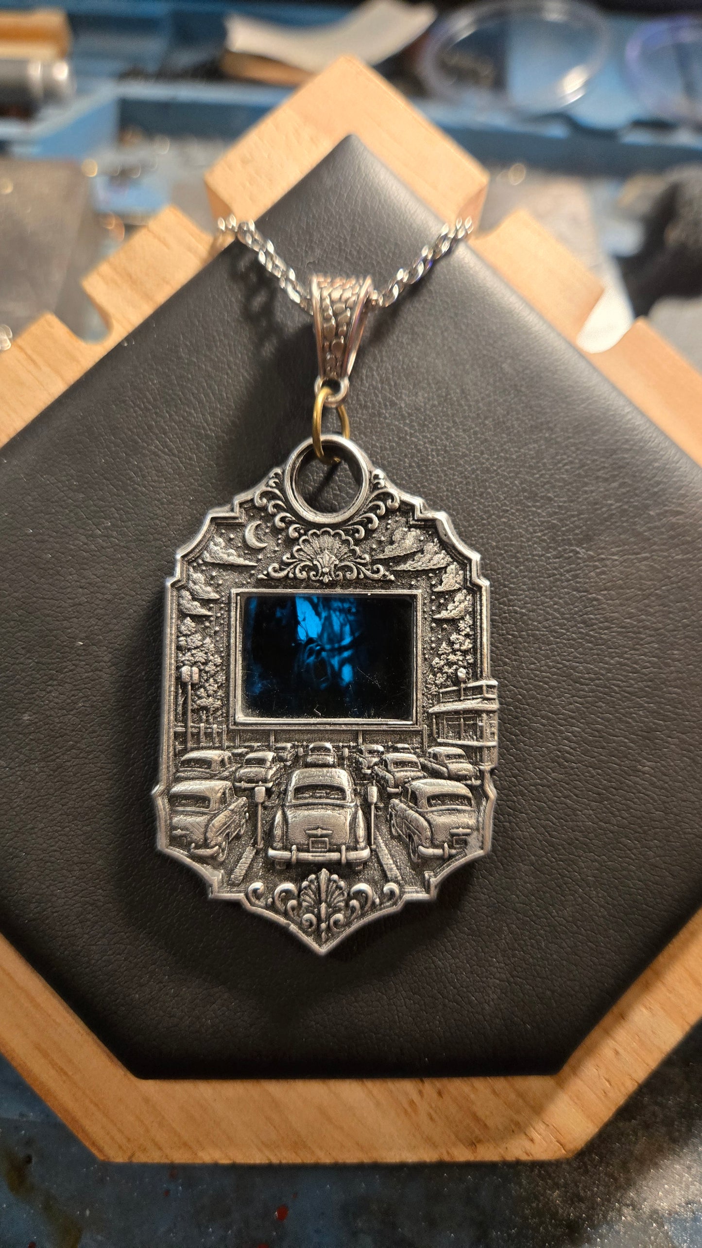 Custom Drive-In Theater Pendant – Real Halloween II 35mm Film Cell