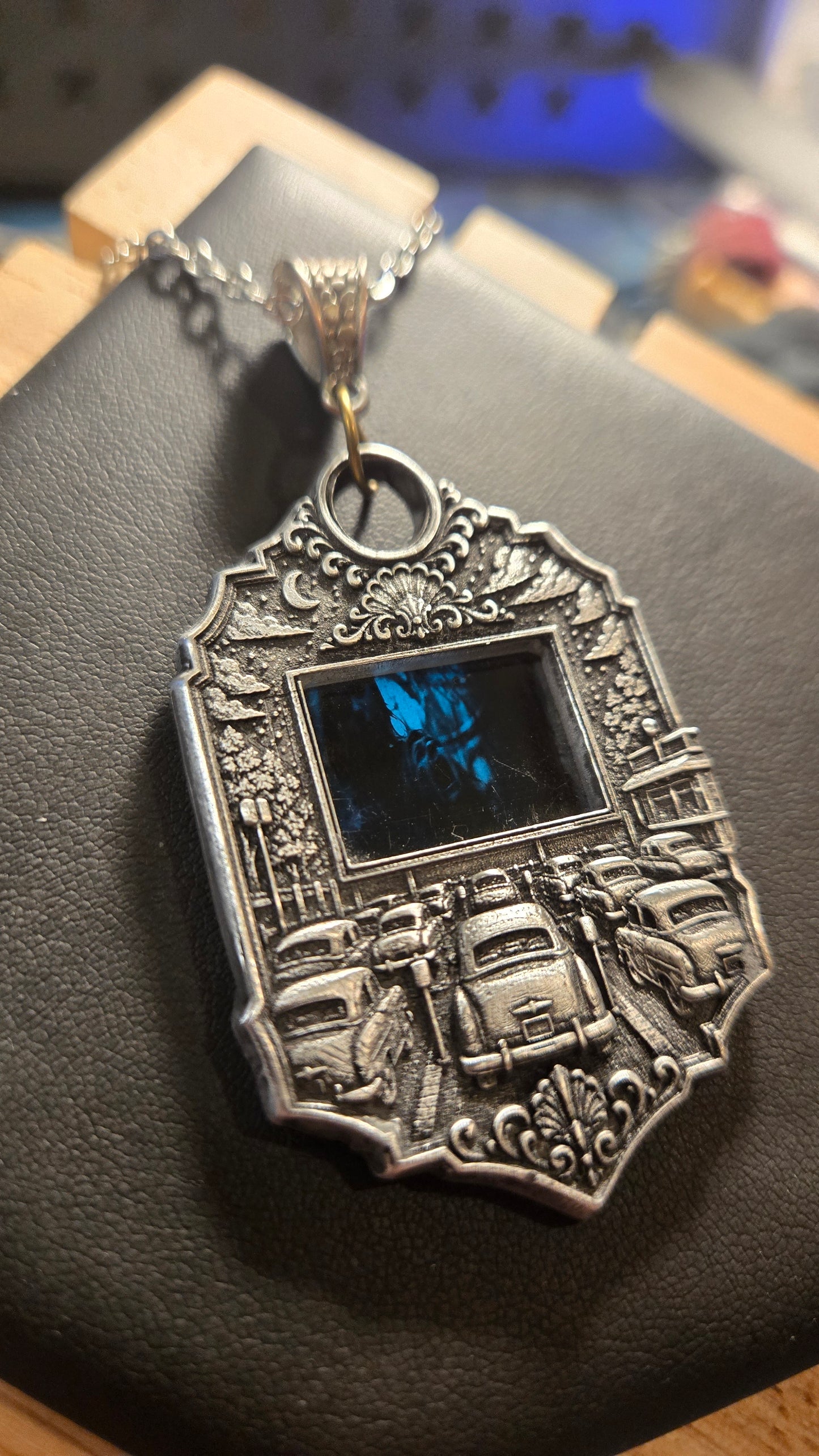 Custom Drive-In Theater Pendant – Real Halloween II 35mm Film Cell