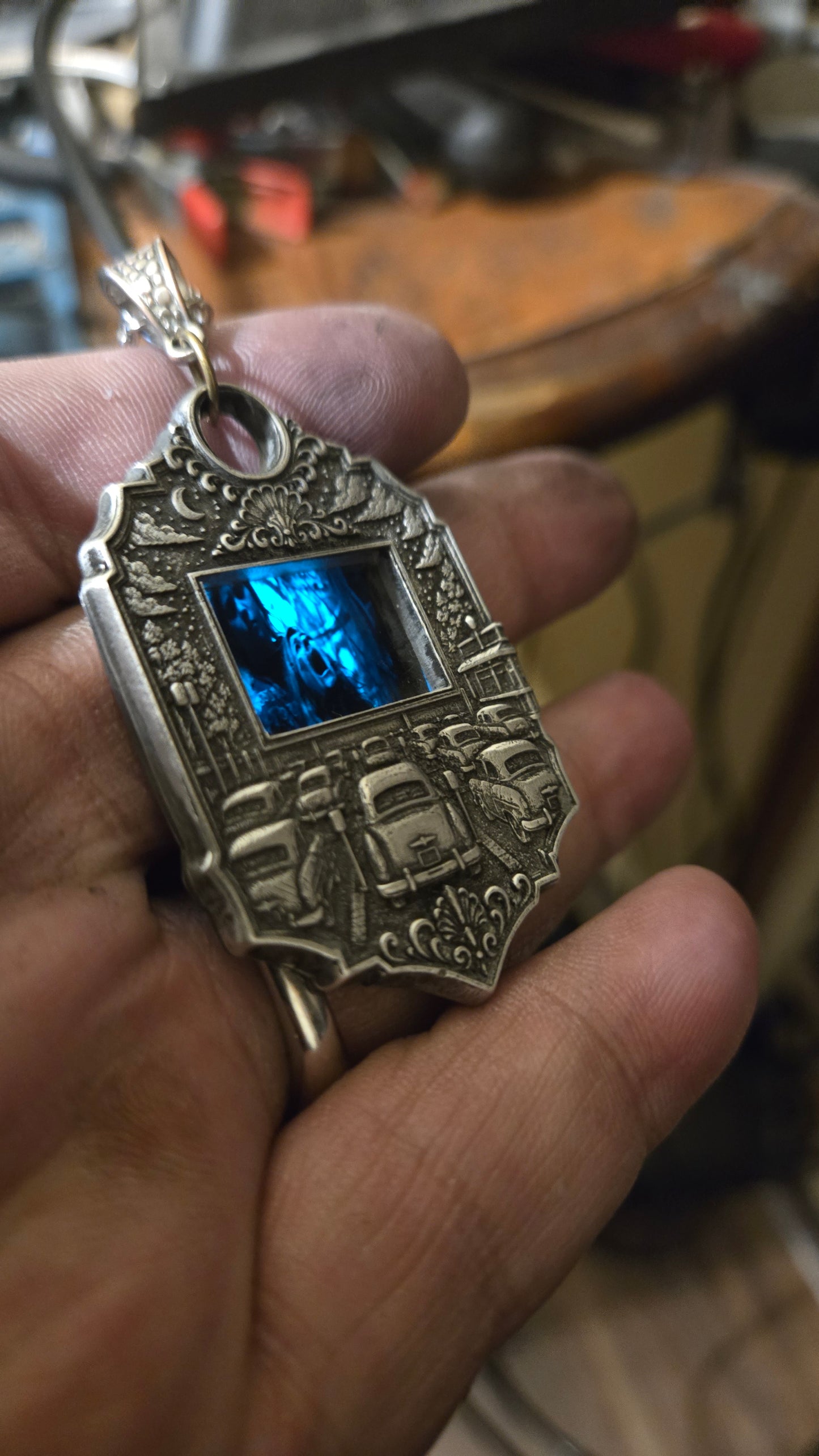 Custom Drive-In Theater Pendant – Real Halloween II 35mm Film Cell