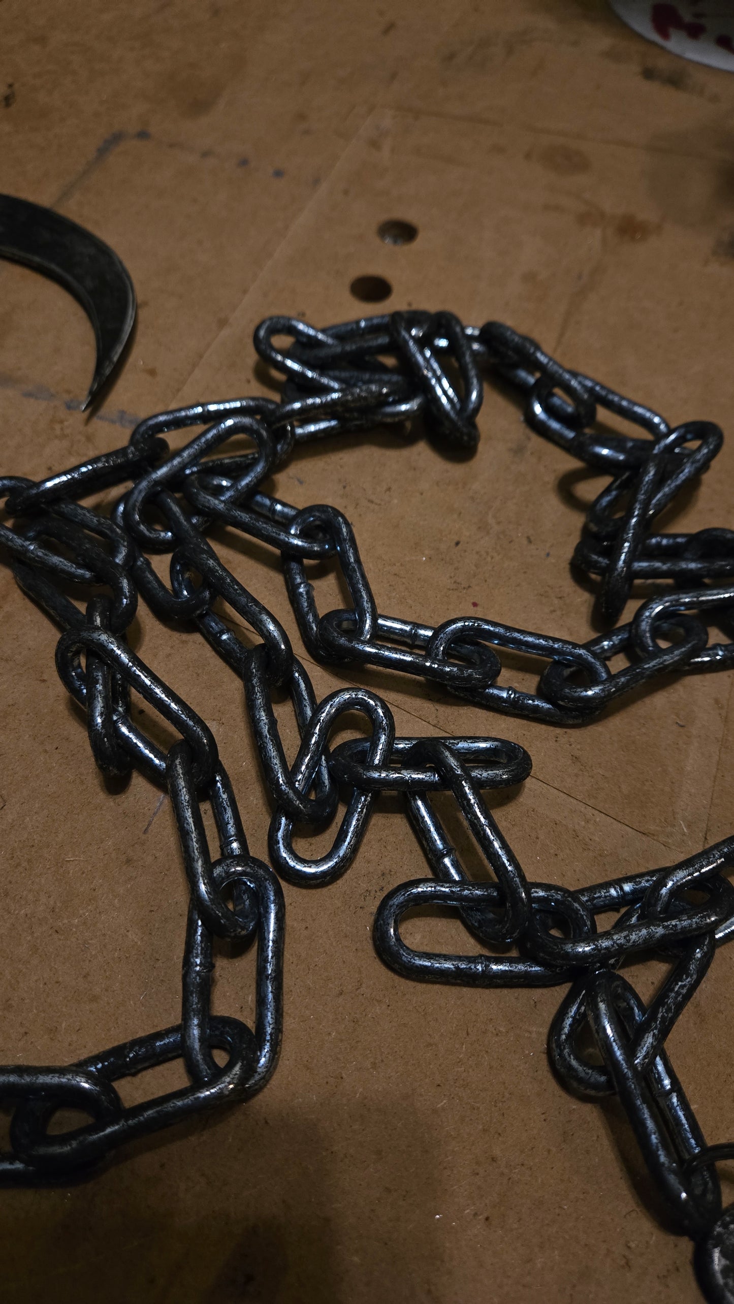 Chatterer Crescent Blade & Hooked Chain Whip – Hellraiser Inspired Collector Prop