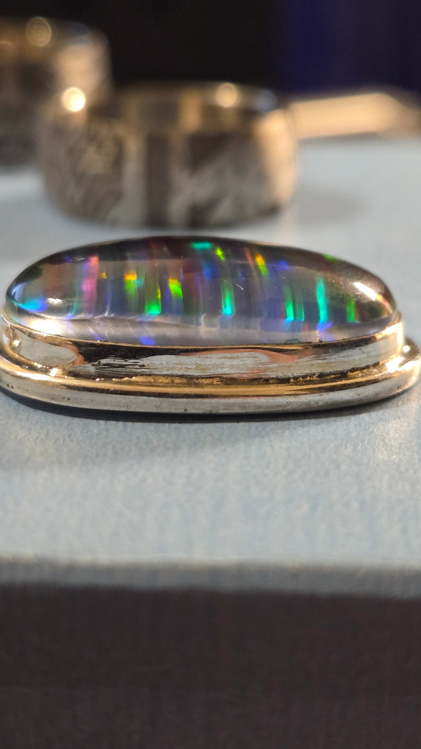 Black Opal Triplet Pendant – Sterling Silver
