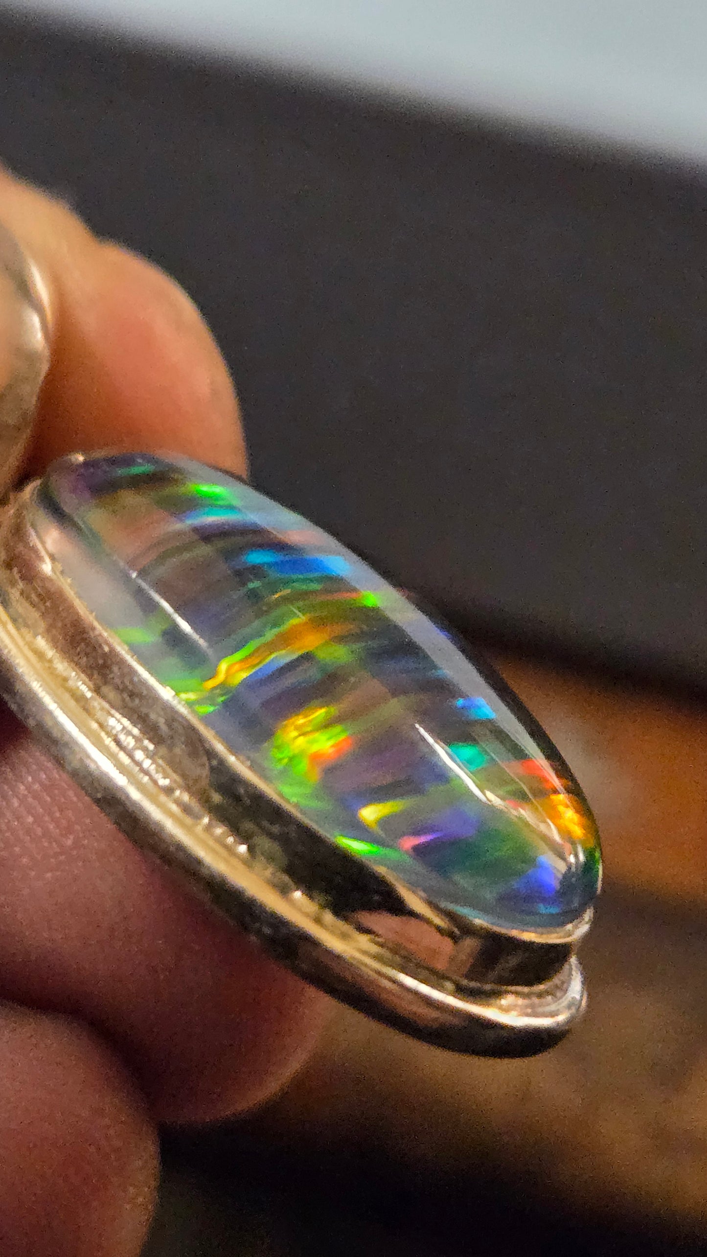 Black Opal Triplet Pendant – Sterling Silver