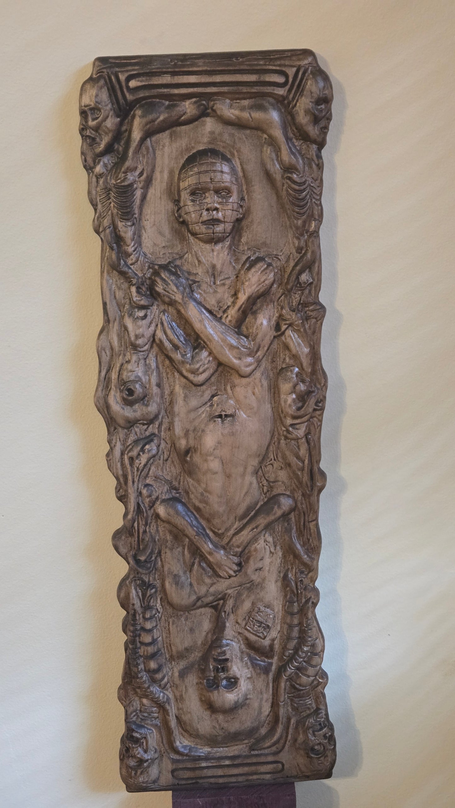 Pillar of Souls Inspired Horror Wall Relief — Reclaimed Barn Wood — Signed One-of-One