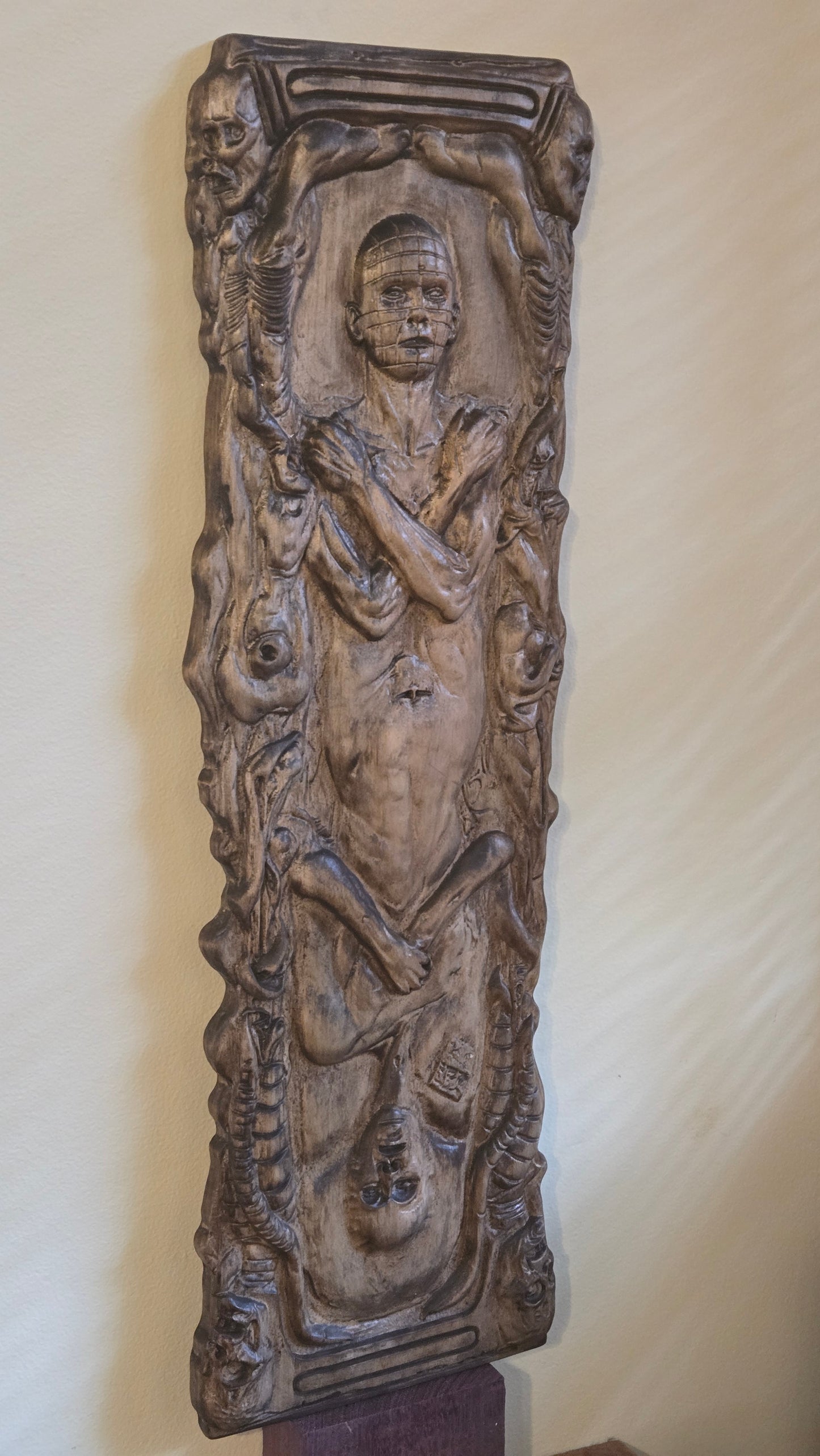 Pillar of Souls Inspired Horror Wall Relief — Reclaimed Barn Wood — Signed One-of-One