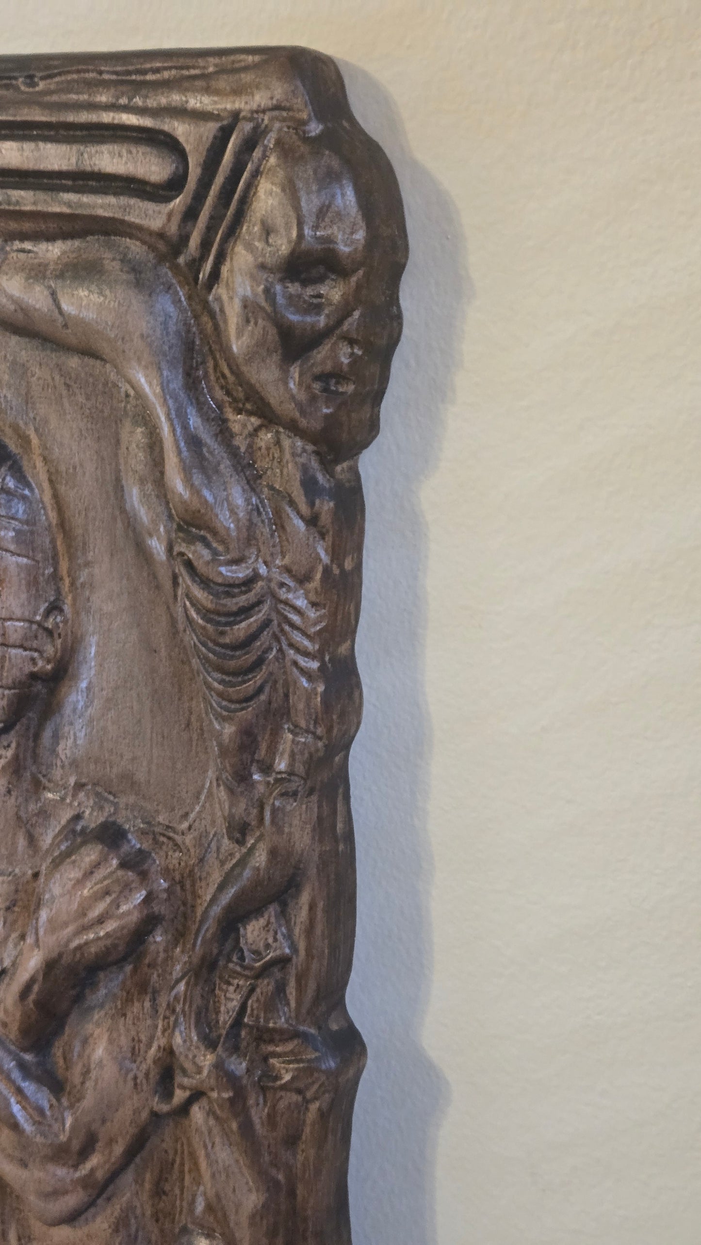 Pillar of Souls Inspired Horror Wall Relief — Reclaimed Barn Wood — Signed One-of-One