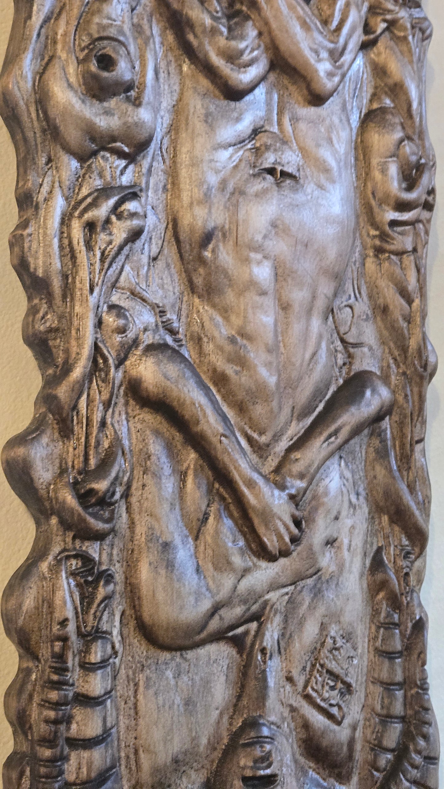 Pillar of Souls Inspired Horror Wall Relief — Reclaimed Barn Wood — Signed One-of-One