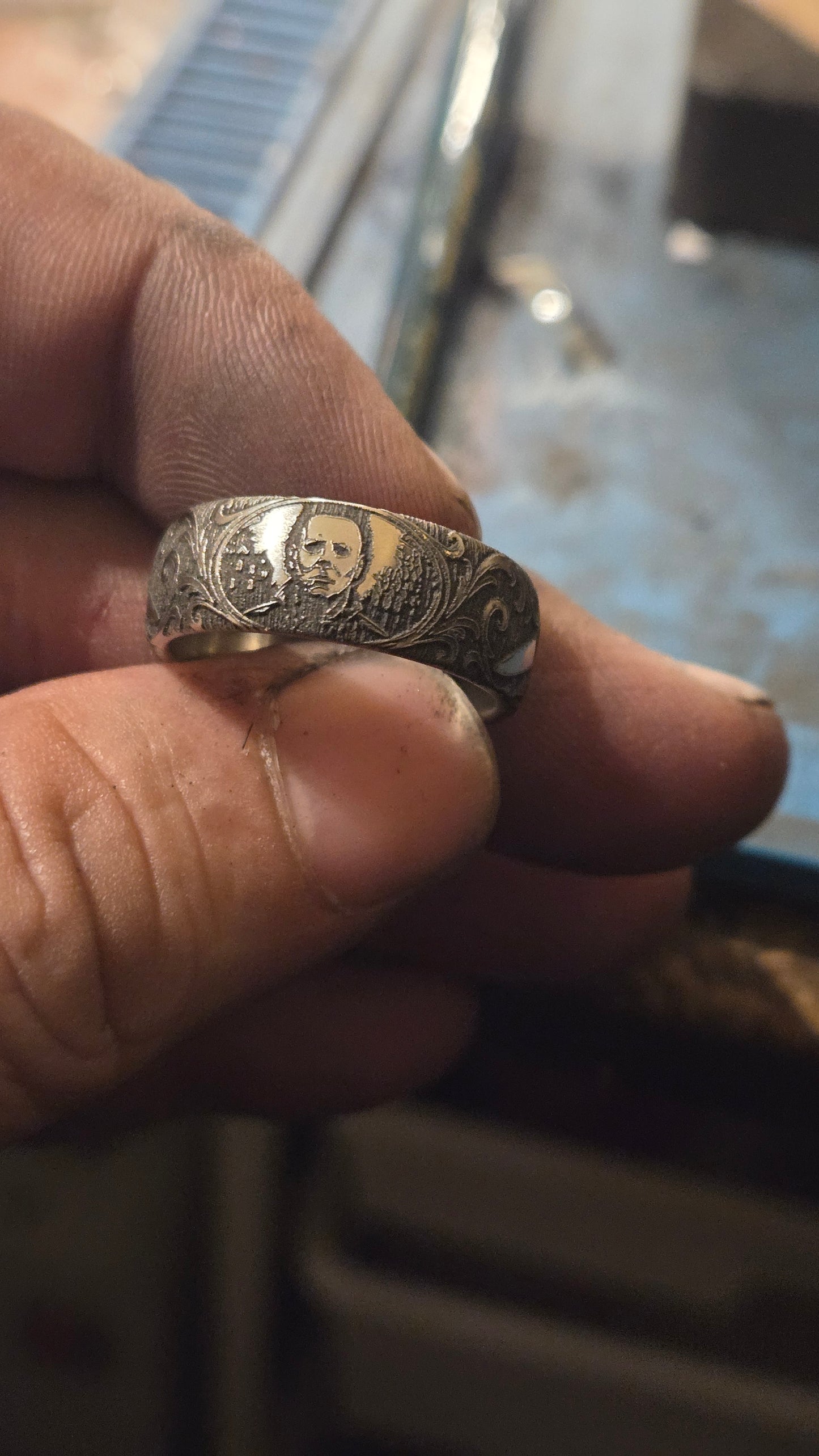 Michael Myers Engraved Ring – 316L Surgical Steel