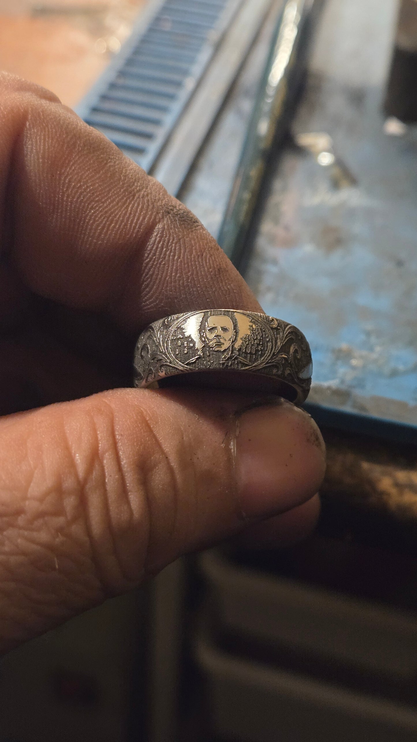 Michael Myers Engraved Ring – 316L Surgical Steel