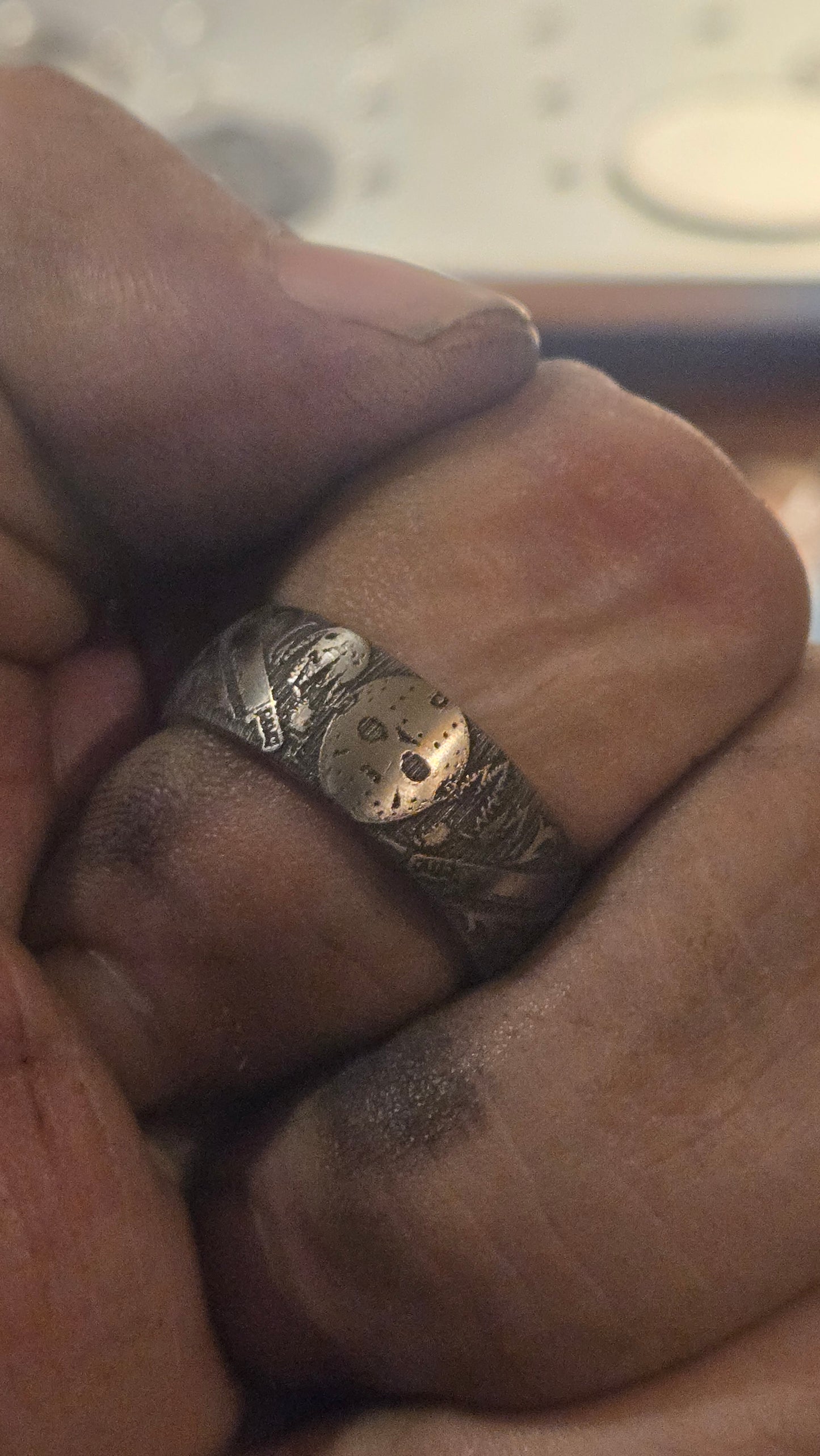 Jason Inspired Horror Ring – Handmade 316L Stainless Steel Ring Pre-order for next weeks batch