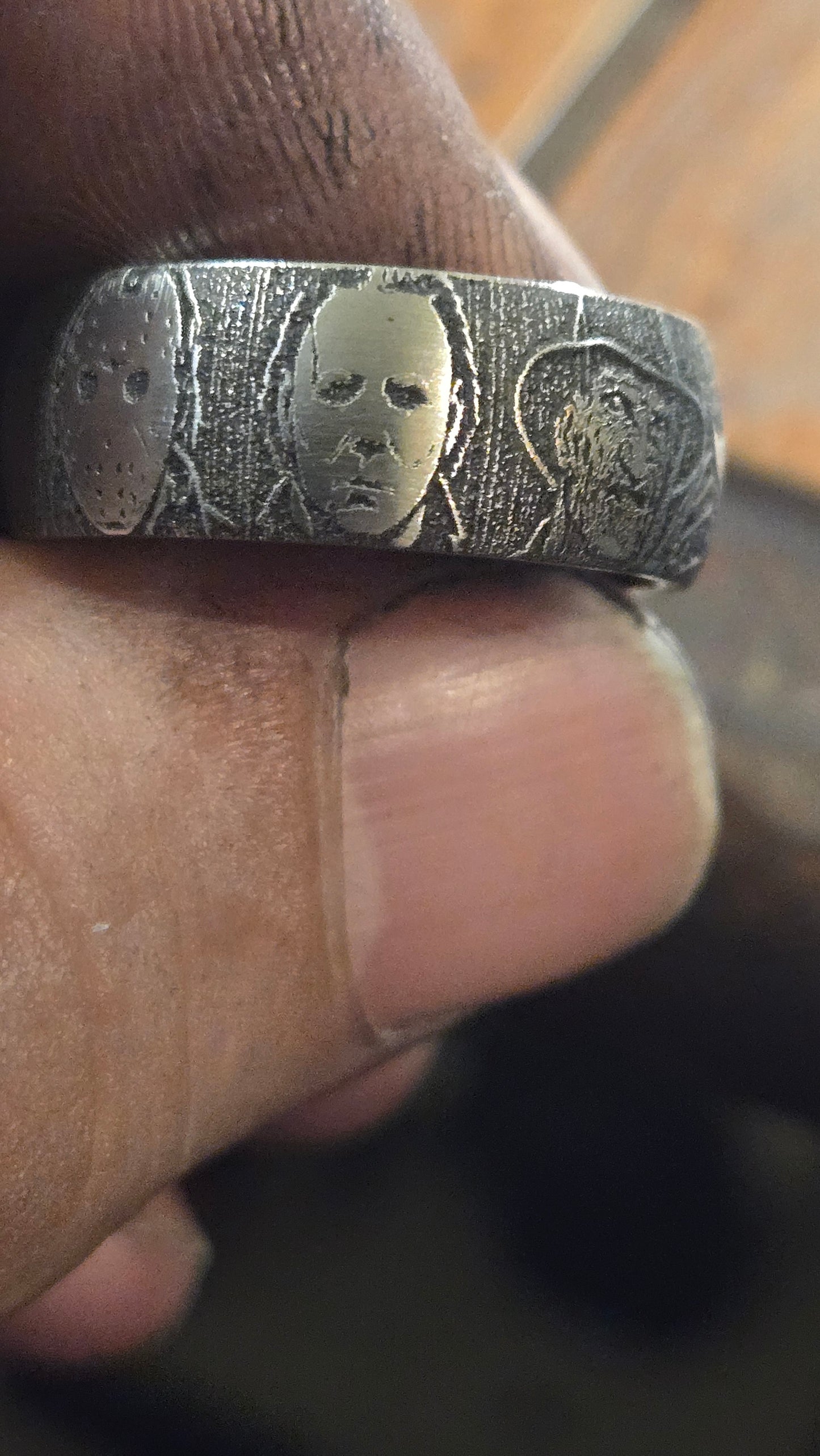Horror Movie Slashers Ring – Handmade 316L Stainless Steel Ring Pre-order for next weeks batch