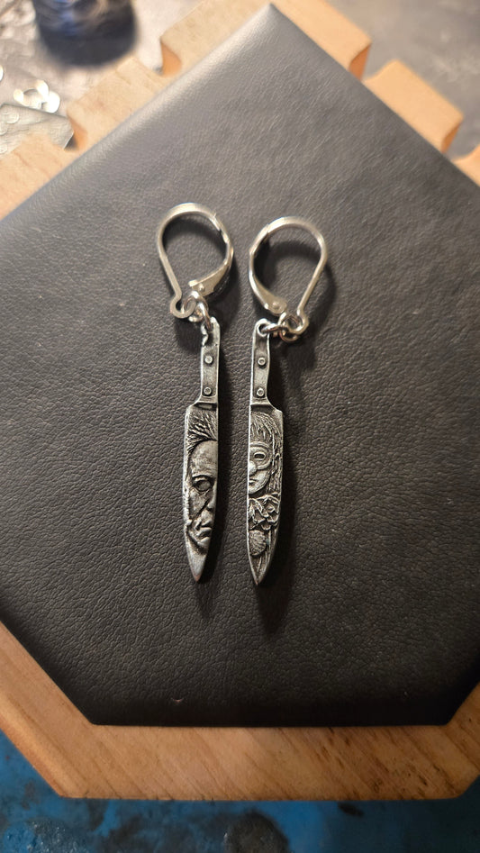 Halloween 5 Butcher Knife Earrings – Michael Myers & Jamie Lloyd Horror Earrings