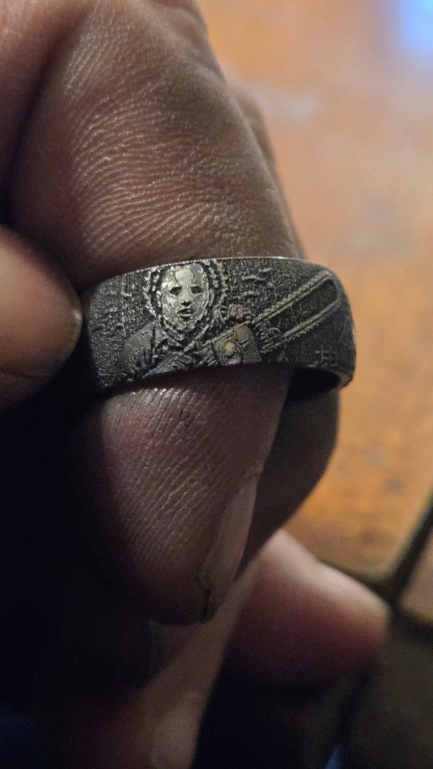 Leatherface “The Saw Is Family” Horror Ring – Handmade 316L Stainless Steel Ring Pre-order for next weeks batch