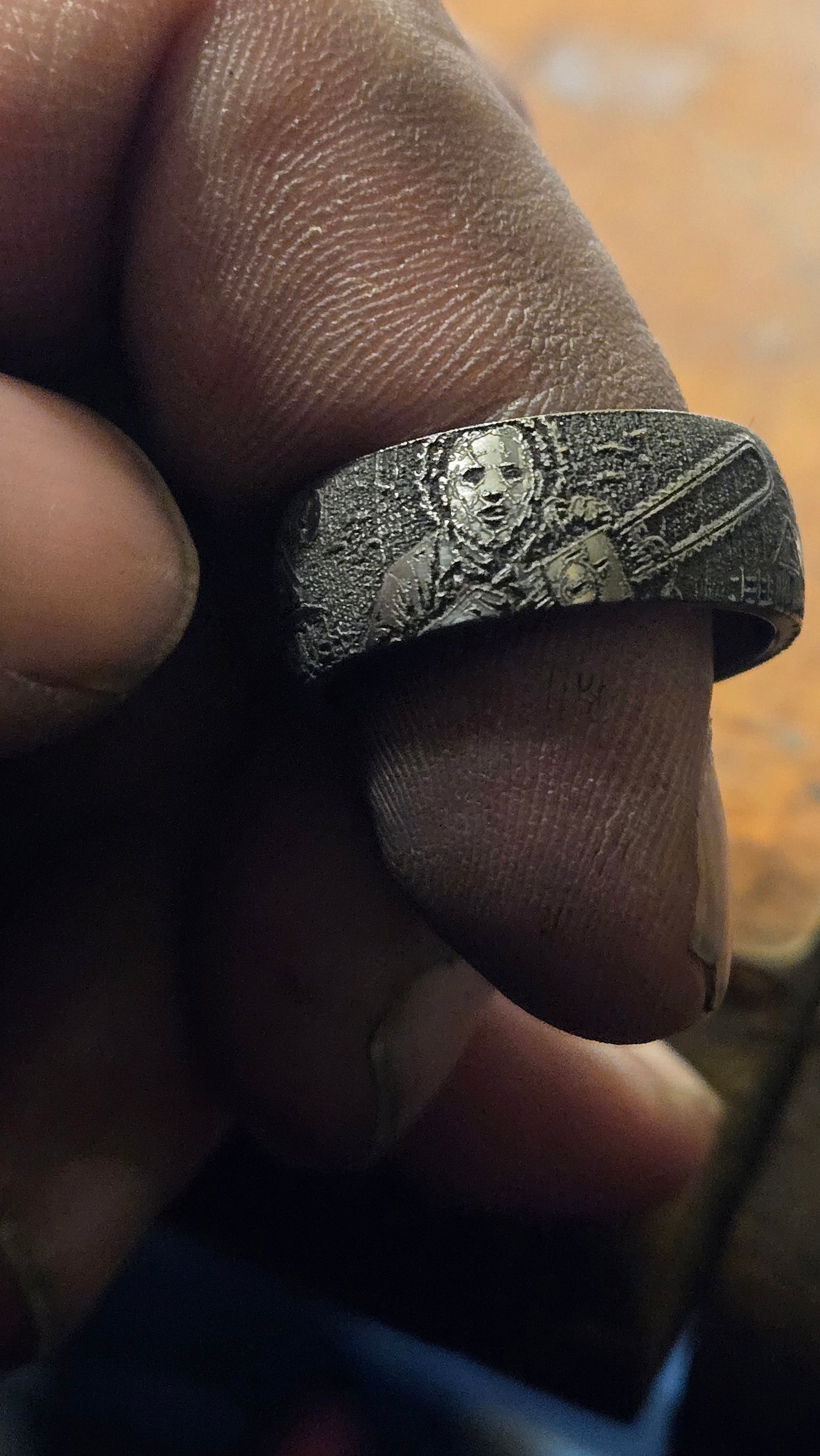 Leatherface “The Saw Is Family” Horror Ring – Handmade 316L Stainless Steel Ring Pre-order for next weeks batch