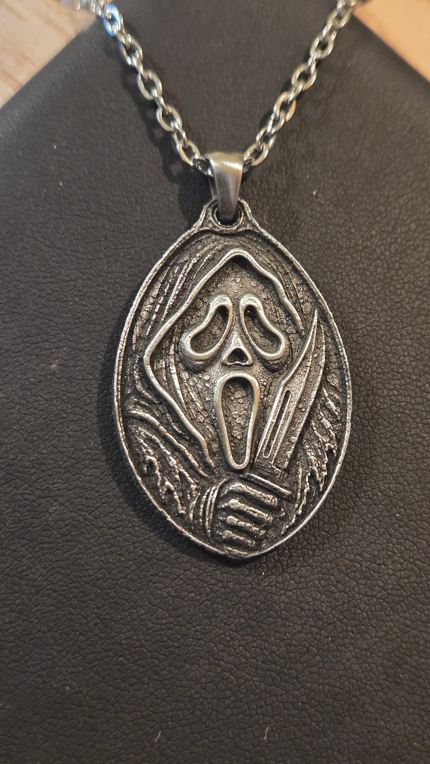 Ghostface Inspired Pendant Necklace - Pre-Order for next weeks batch